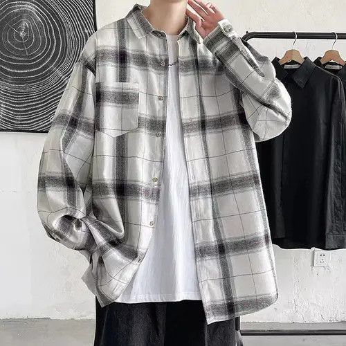 Japanese Brand Horiuchi x Kon White Vintage Loose Plaid Shirt Size US L / EU 52-54 / 3 - 3 Thumbnail