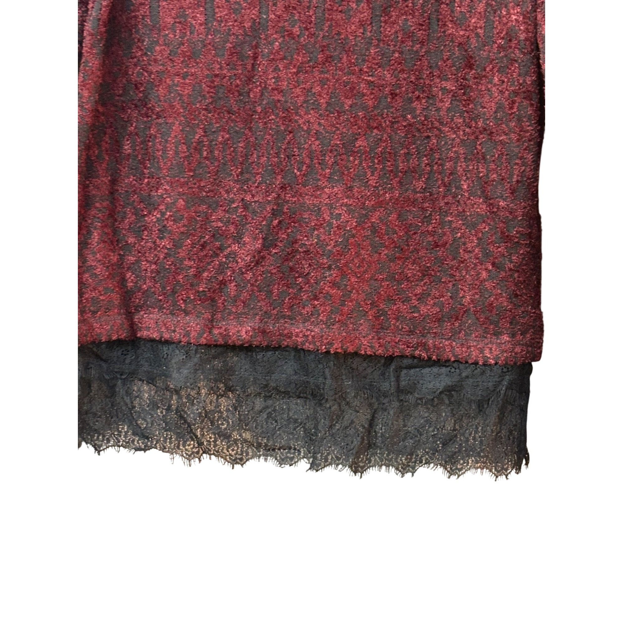 Jessica Simpson Jessica Simpson Junior’s Luna Lace-trimmed Sweater, Red Ve Size XS / US 0-2 / IT 36-38 - 8 Thumbnail