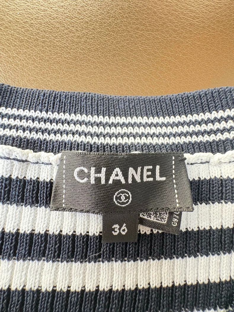 Chanel Chanel Blue and white striped knitted top Size XS / US 0-2 / IT 36-38 - 6 Thumbnail