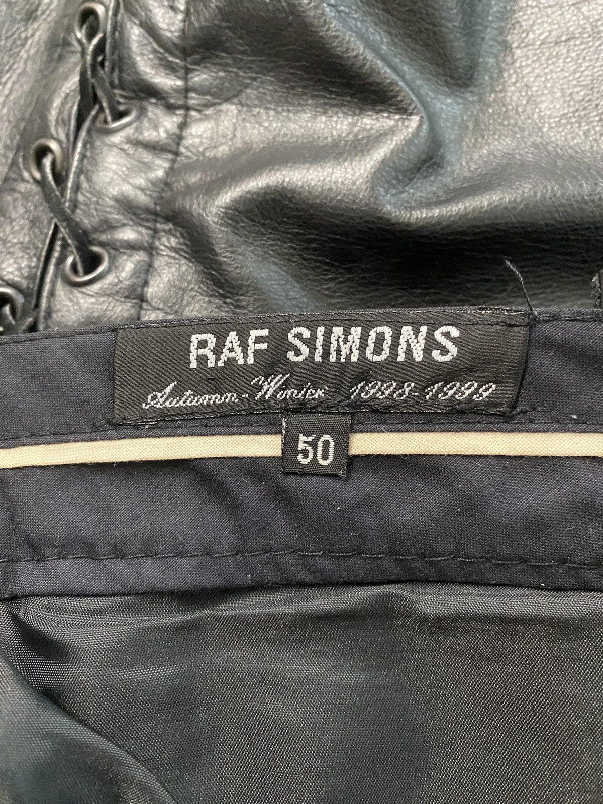 Raf Simons AW98 Leather Lace-up Pants Size US 32 / EU 48 - 10 Thumbnail