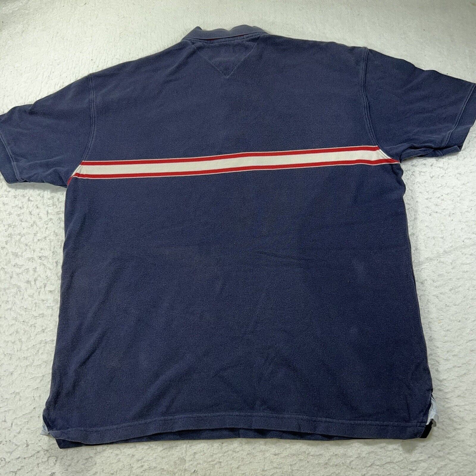 Tommy Hilfiger Tommy Hilfigers Large Blue Red White Stripe Polo Shirt Size US L / EU 52-54 / 3 - 10 Thumbnail