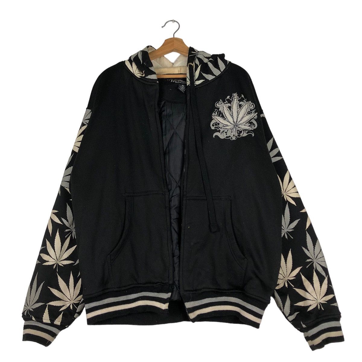 Japanese Brand 🔥Rare Big Logo Weed Logo Zipper Jacket Hoodie Victorious Size US XL / EU 56 / 4 - 2 Thumbnail