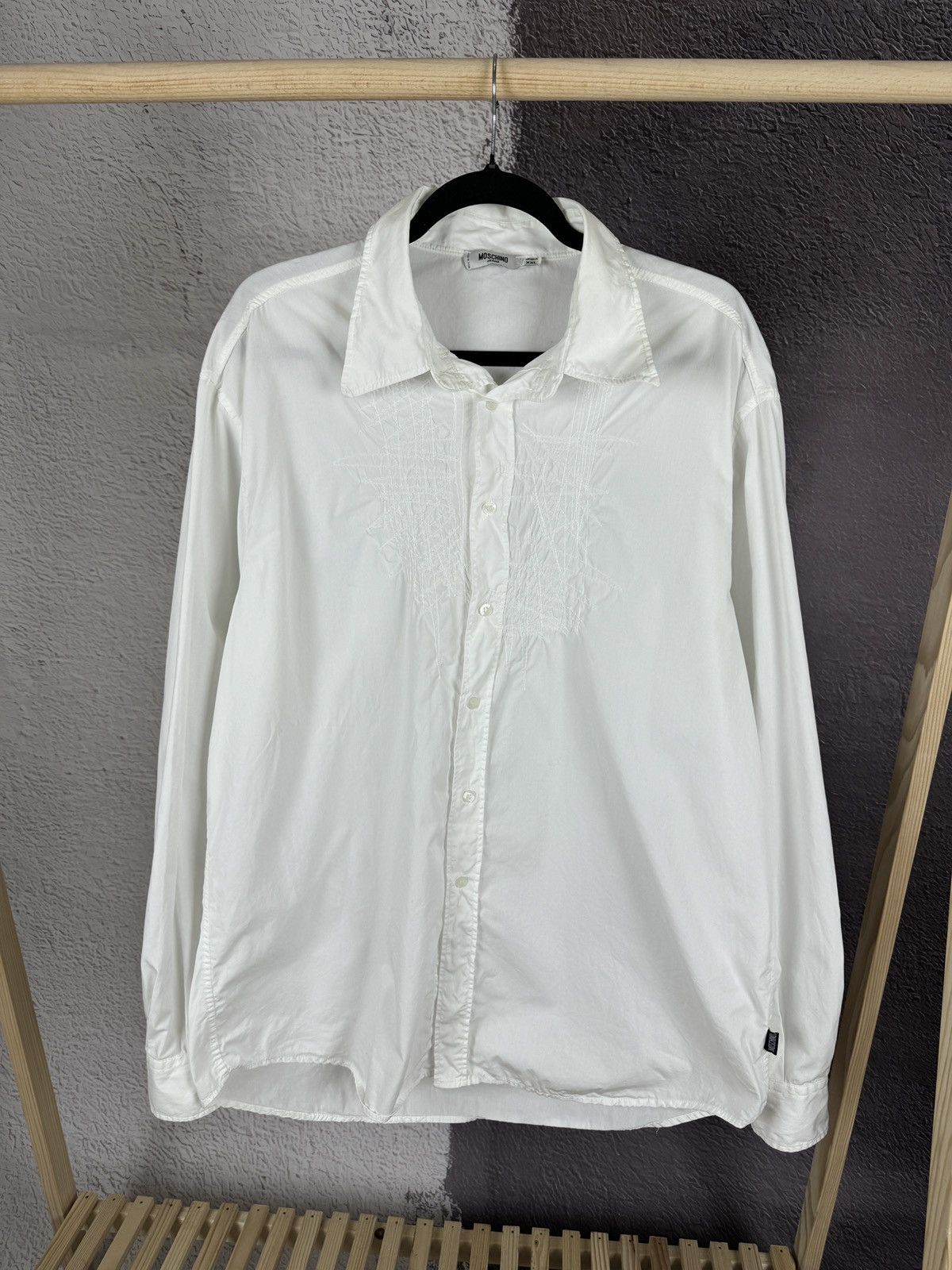Moschino Moschino Jeans vintage designer sewn white button up shirt Size US XXL / EU 58 / 5 - 1 Thumbnail