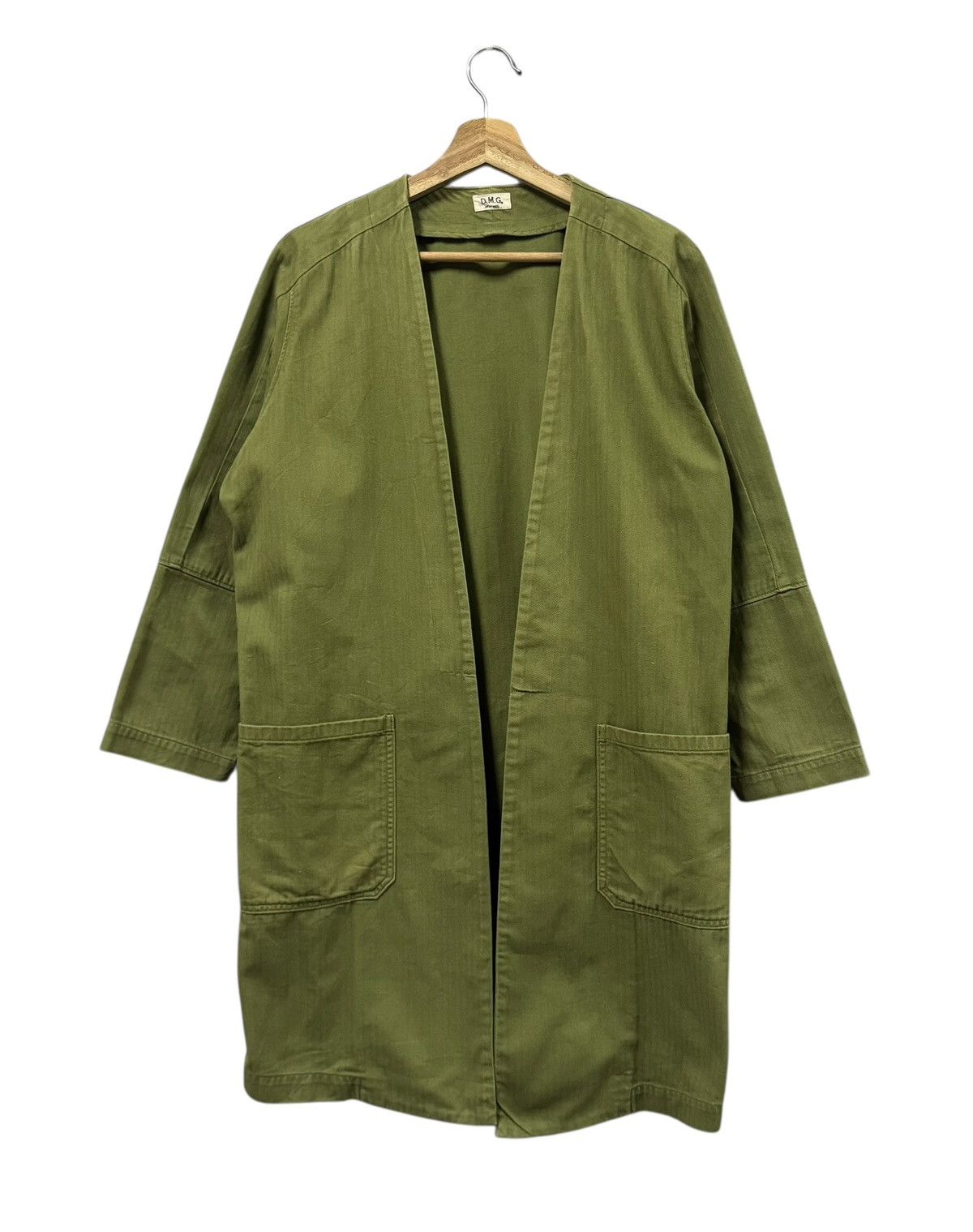 Toyo Enterprises Vtg🔥Domingo Hbt Kimono Cardigan Olive Green Military Style Size US M / EU 48-50 / 2 - 1 Thumbnail