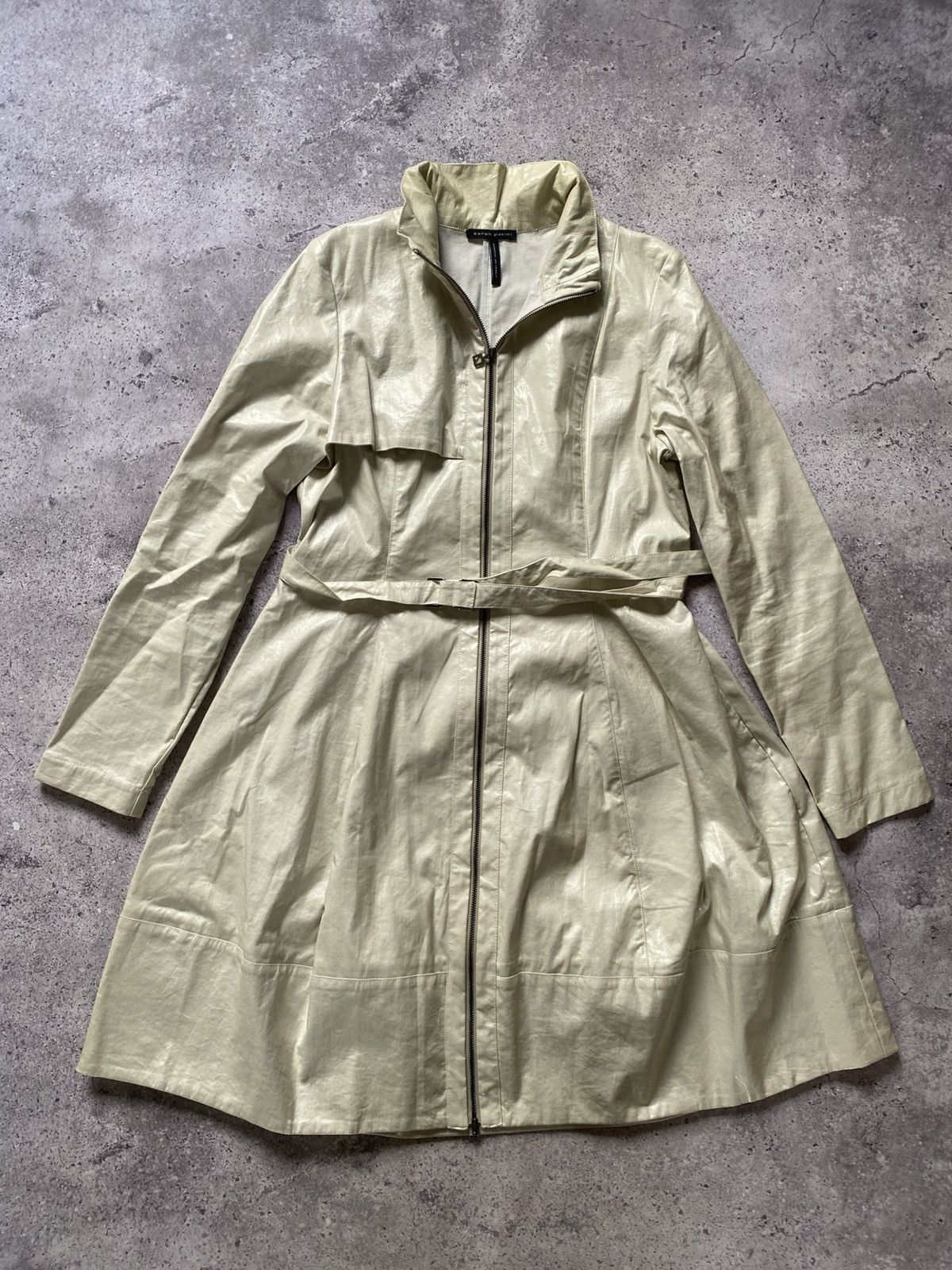 Sarah Pacini Sarah Pacini Trench Coat Dress Zip Avant Garde Y2K Italy Size ONE SIZE - 2 Thumbnail