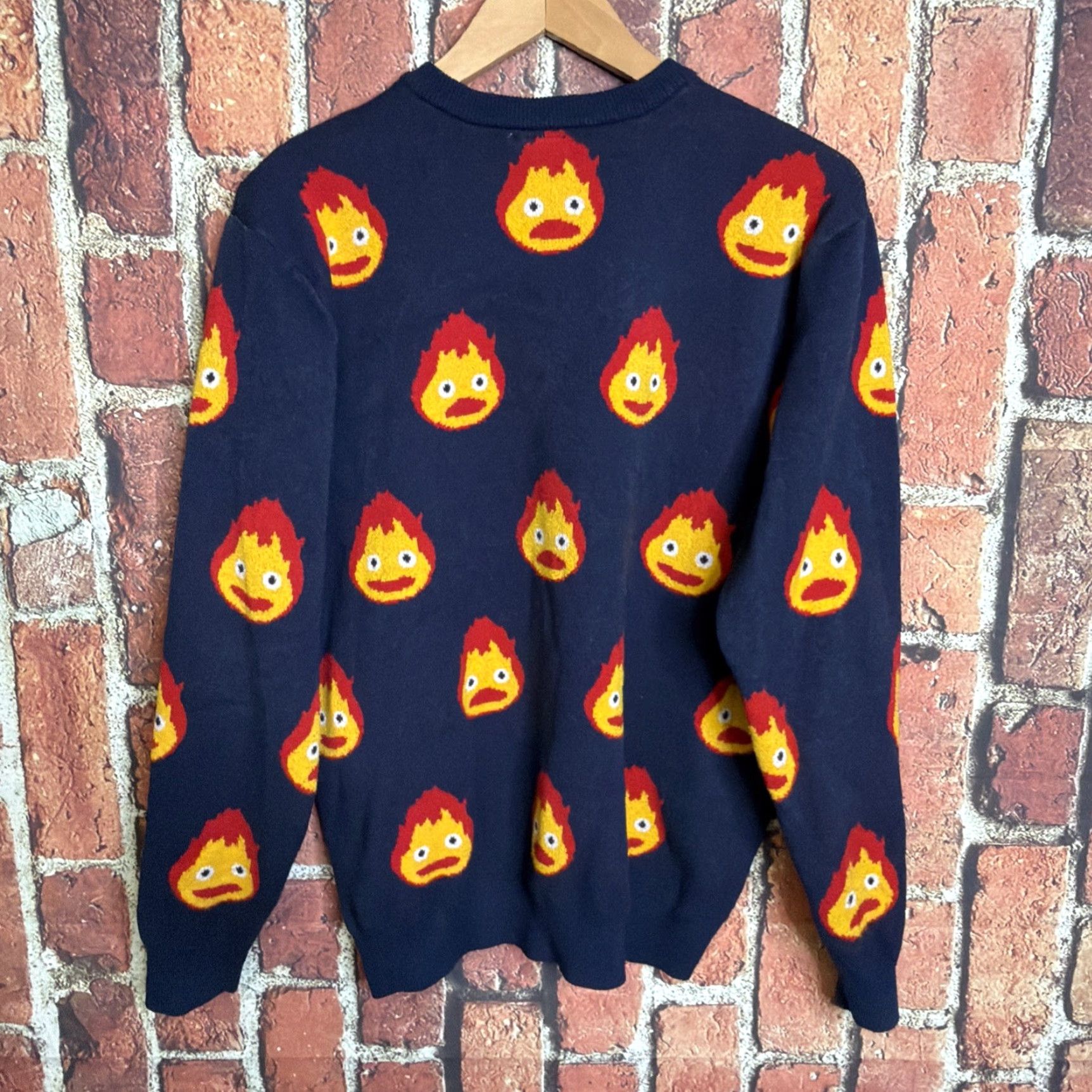 Vintage VINTAGE Howls Moving Castle Sweater Mens XL Studio Ghibli Calcifer Box Lunch Pullover Size US XL / EU 56 / 4 - 3 Thumbnail