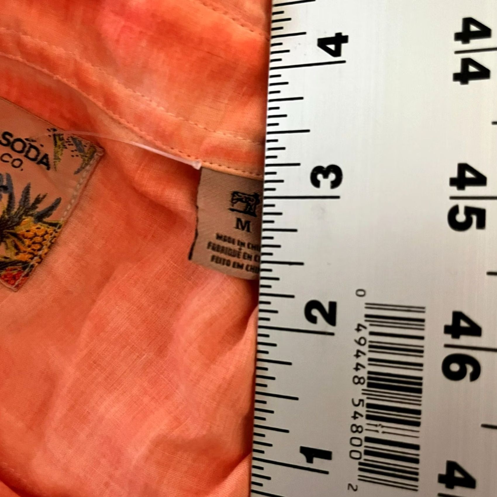 Scotch & Soda Scotch & Soda Men's Long Sleeve Collared Casual Button Up Shirt Orange M Size US M / EU 48-50 / 2 - 5 Thumbnail