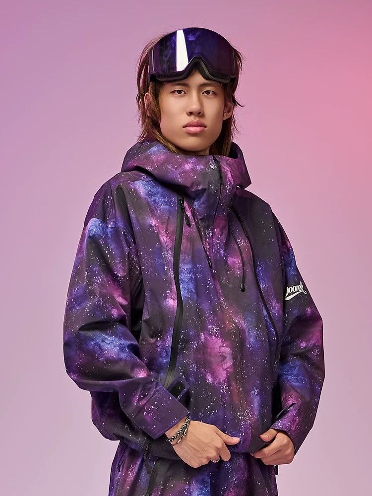 Other Purple Starry Sky Series Hard Shell Ski Jacket Size US 32 / EU 48 - 4 Thumbnail