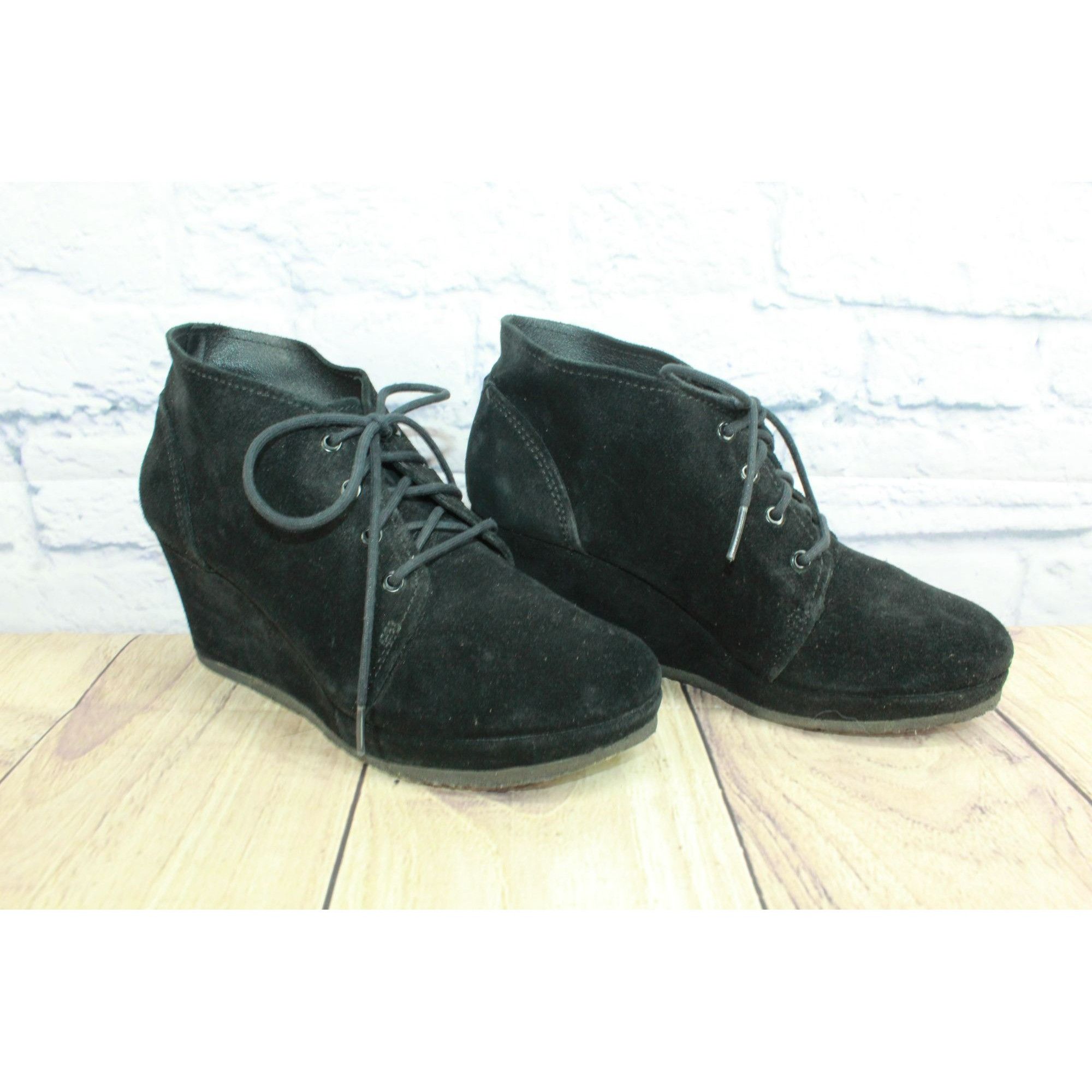 Clarks Clarks Vogue Aurora Women's Suede Wedge Ankle Booties Size US 7 / IT 37 - 3 Thumbnail
