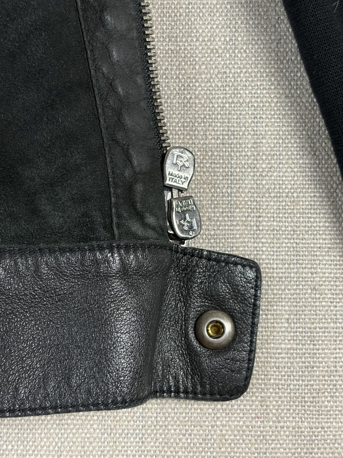 Emporio Armani Emporio Armani Leather Biker Jacket Vintage Archive Black Size US M / EU 48-50 / 2 - 6 Thumbnail
