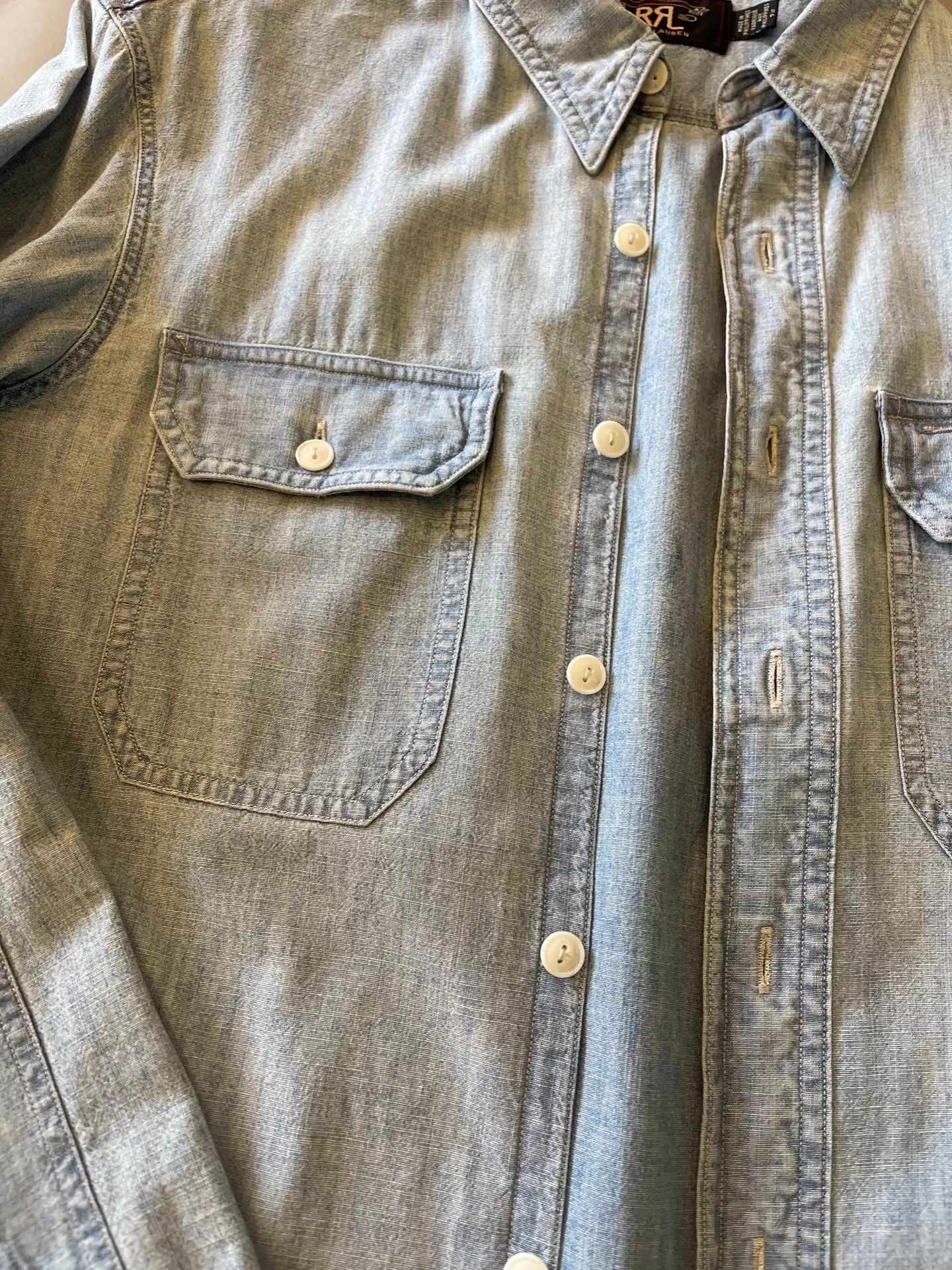 RRL Ralph Lauren RRL Denim Shirt S Near Mint Size US S / EU 44-46 / 1 - 8 Thumbnail
