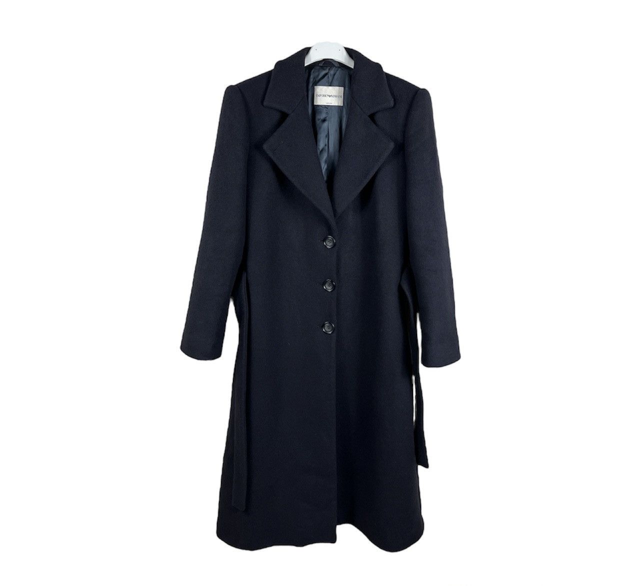 Emporio Armani Emporio Armani wool long navy luxury coat jacket Italian Size L / US 10 / IT 46 - 2 Thumbnail