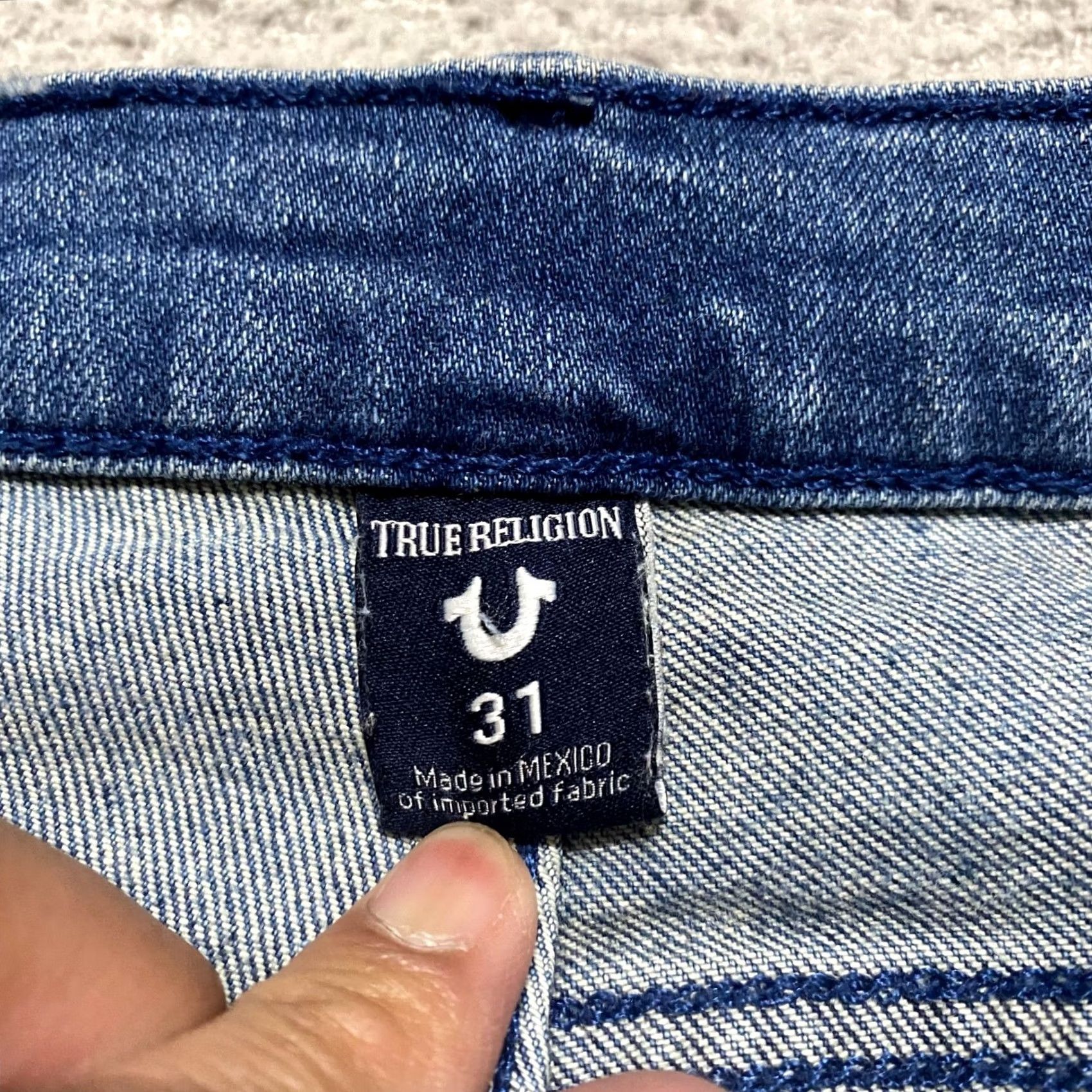 True Religion True Religion Jeans Denim 31 Blue Distressed Skinny 5-Pocket Women's Regular Rise High Rise (31) Wool? Size 24" / US 00 / IT 34 - 4 Thumbnail
