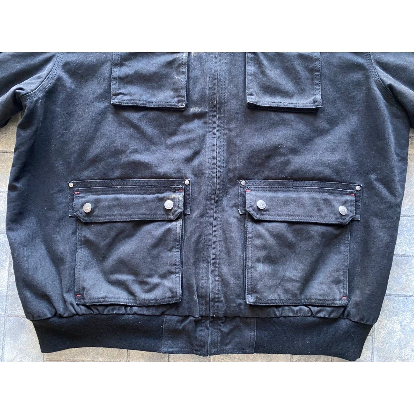 Vintage VINTAGE Snap-on Coat Jacket Black 2XL Men’s Pockets Lined Hooded Cotton Regular Coat Mens Black 2XL Snap-on Coat Jacket with Pockets Lined Hooded Size US XXL / EU 58 / 5 - 4 Thumbnail