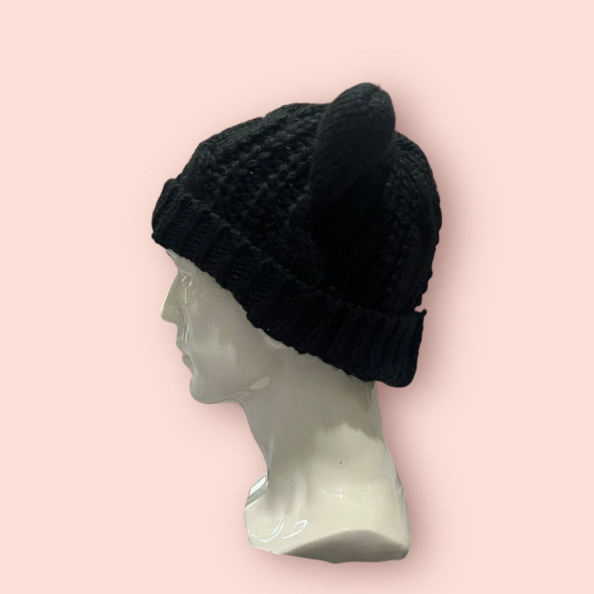 Japanese Brand VINTAGE CAT EARS KNITTED BEANIE Size ONE SIZE - 9 Thumbnail