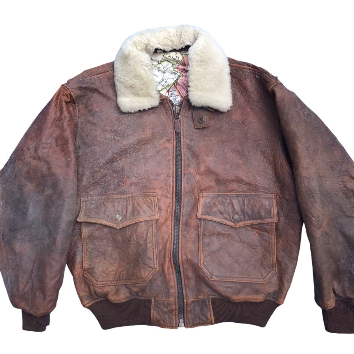 Avirex Robo Avirex Faux Fur Jacket Style WW II Leather Jacket Size US L / EU 52-54 / 3 - 5 Thumbnail