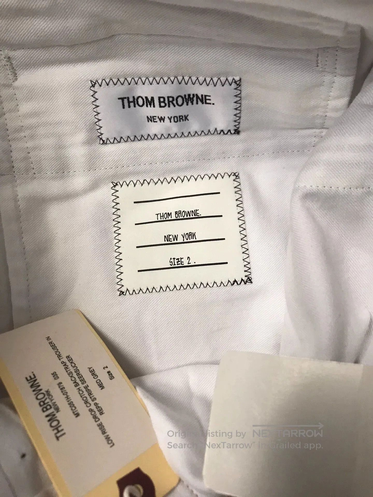 Thom Browne Gray Striped Casual Pants Size 30. Size US 30 / EU 46 - 4 Thumbnail