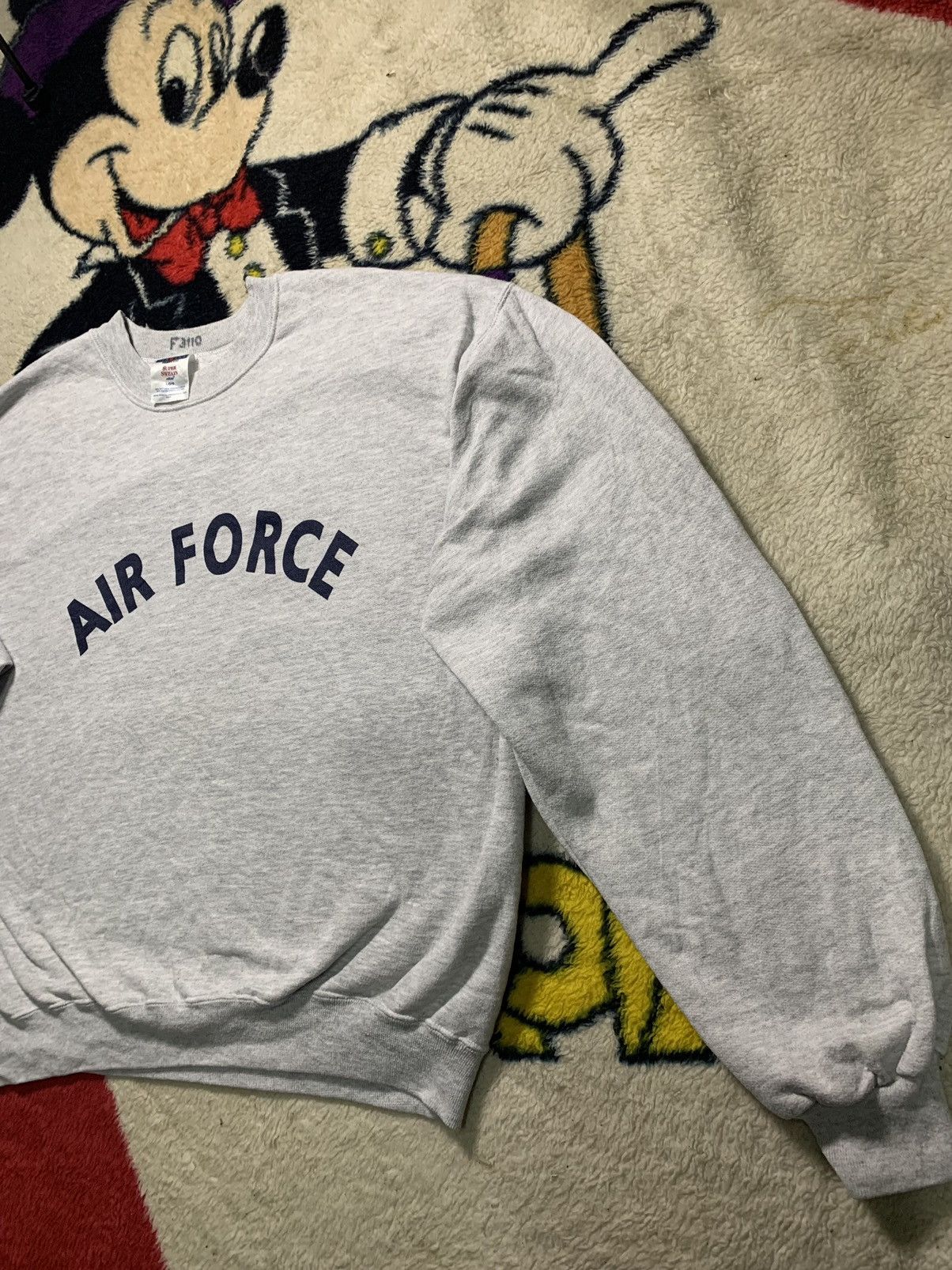 Vintage VINTAGE US AIR FORCE CENTRE SPELL OUT SWEATSHIRT Size US L / EU 52-54 / 3 - 4 Thumbnail