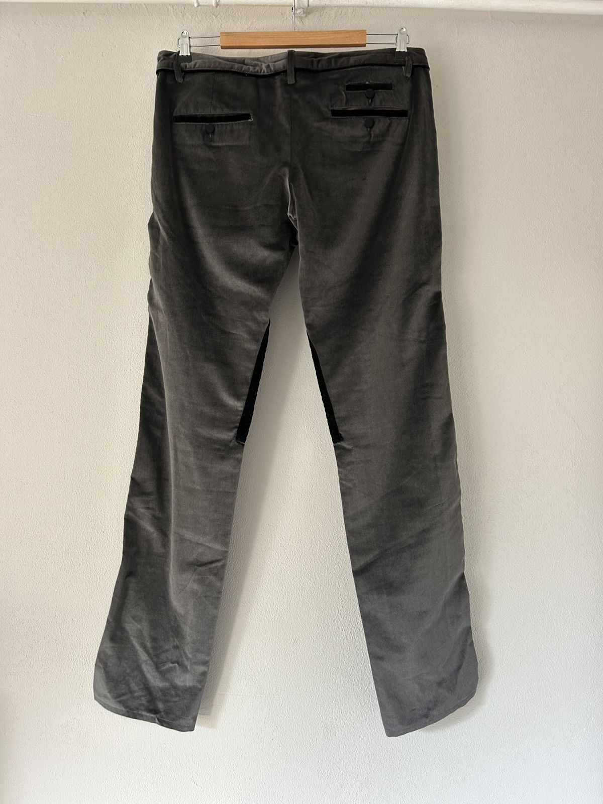 Dolce & Gabbana Moto-Inspired Velvet Pants with Quilted Knees - Size 50 Size US 34 / EU 50 - 8 Thumbnail