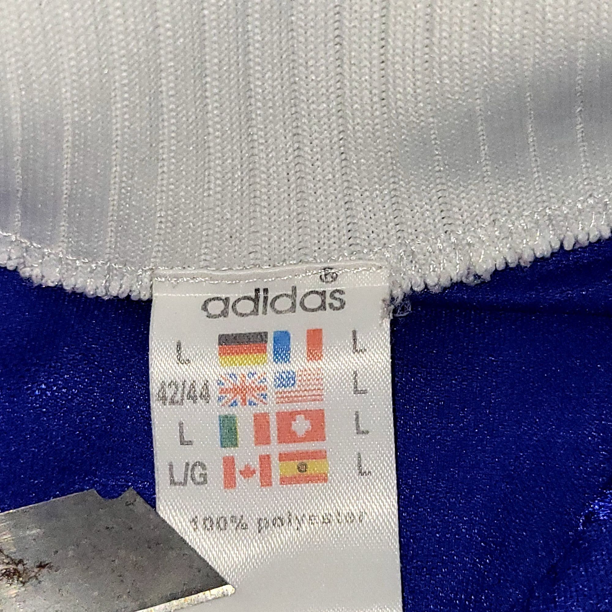 Adidas Zidane France Adidas 1996 EURO CUP Soccer Jersey Shirt L Size US L / EU 52-54 / 3 - 6 Thumbnail