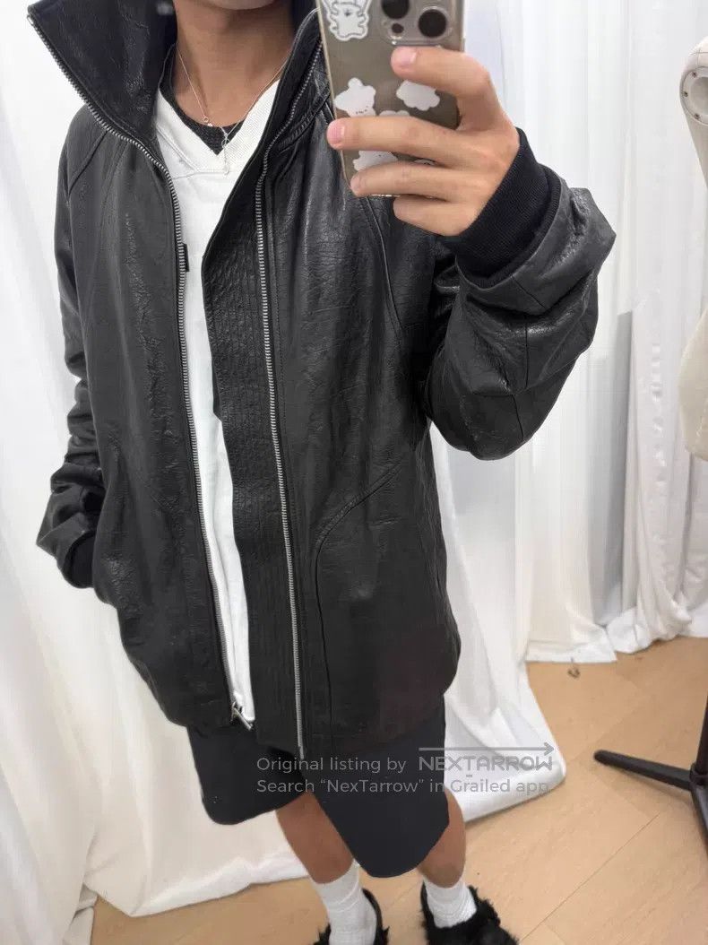 Rick Owens Rick Owens 09 AW Lambskin Standing Collar Jacket Size US XL / EU 56 / 4 - 4 Thumbnail
