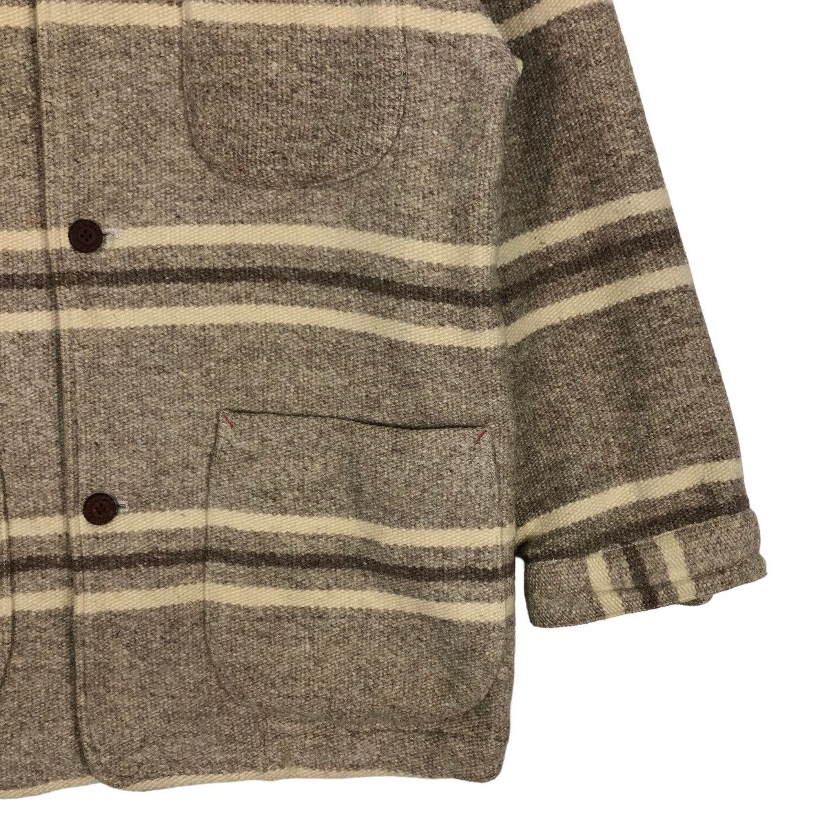 Issey Miyake 🔥Vtg Wool Jacket Chore Striped L.Montagne & Fils Worker Size US L / EU 52-54 / 3 - 5 Thumbnail