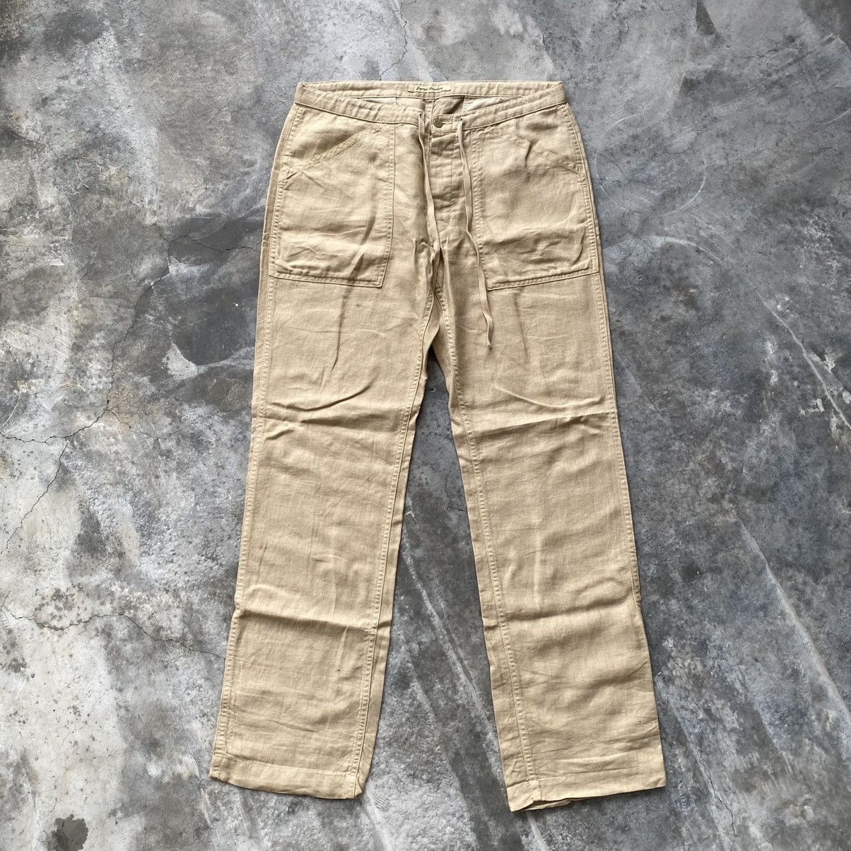 If Six Was Nine × Journal Standard × Le Grande Bleu (L.G.B.) Vintage Y2K Journal Standard Linen Baker Pants w30 Size US 30 / EU 46 - 1 Thumbnail