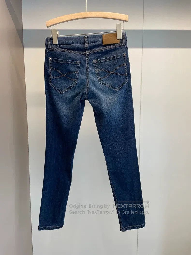 Brunello Cucinelli Brunello Cucinelli Blue Cotton Denim Pants Size 25" / US 0 / IT 36 - 2 Thumbnail