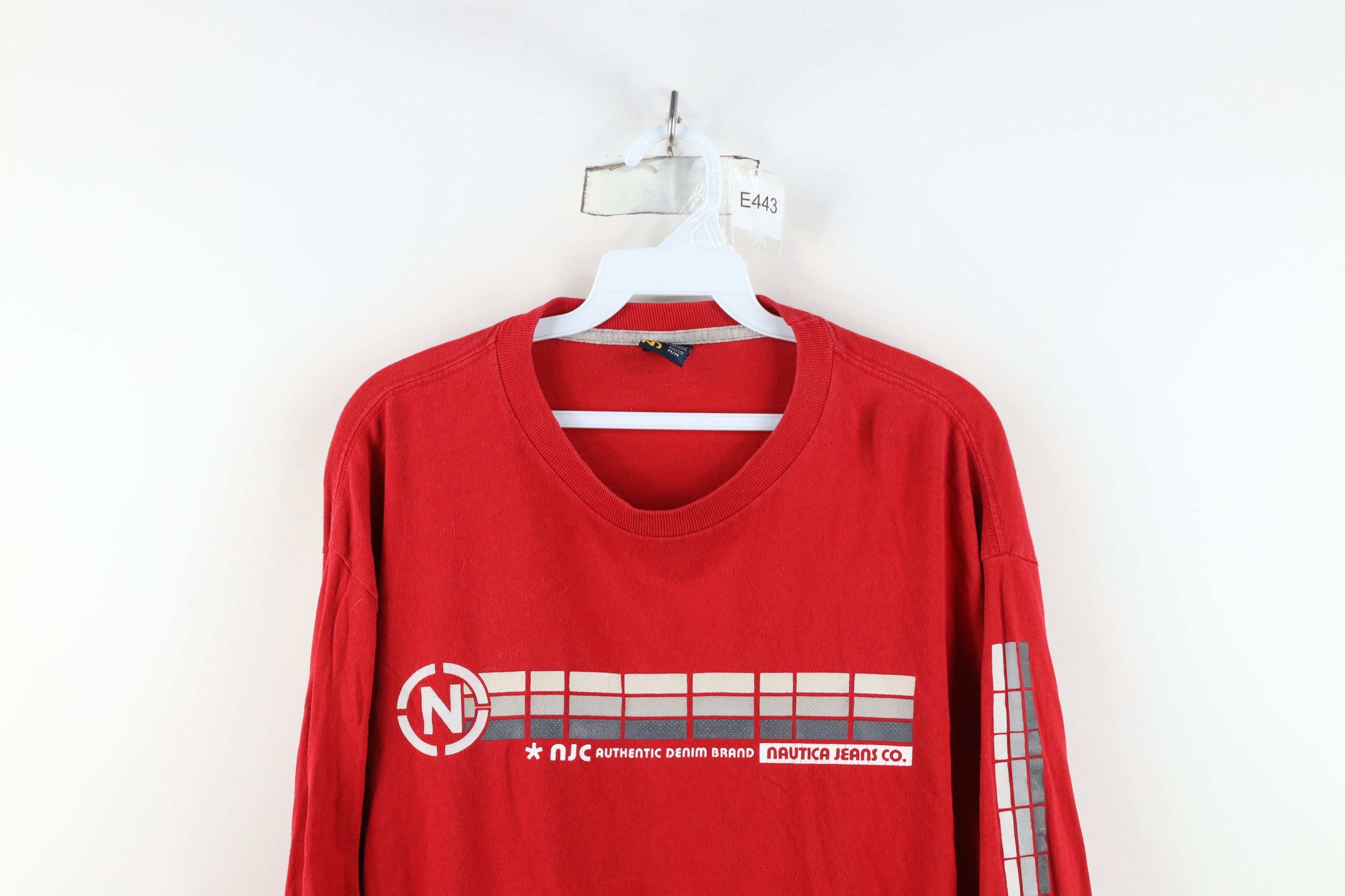 Nautica Vintage 90s Nautica Spell Out Long Sleeve T-Shirt Red Size US M / EU 48-50 / 2 - 2 Thumbnail
