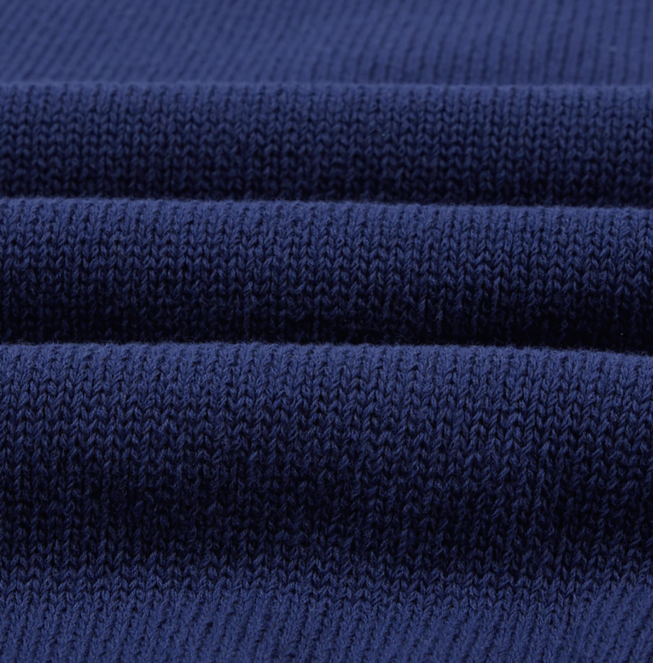 Drake's Blue Knitted Crepe Cotton Short-Sleeve Polo Shirt Size US M / EU 48-50 / 2 - 4 Thumbnail