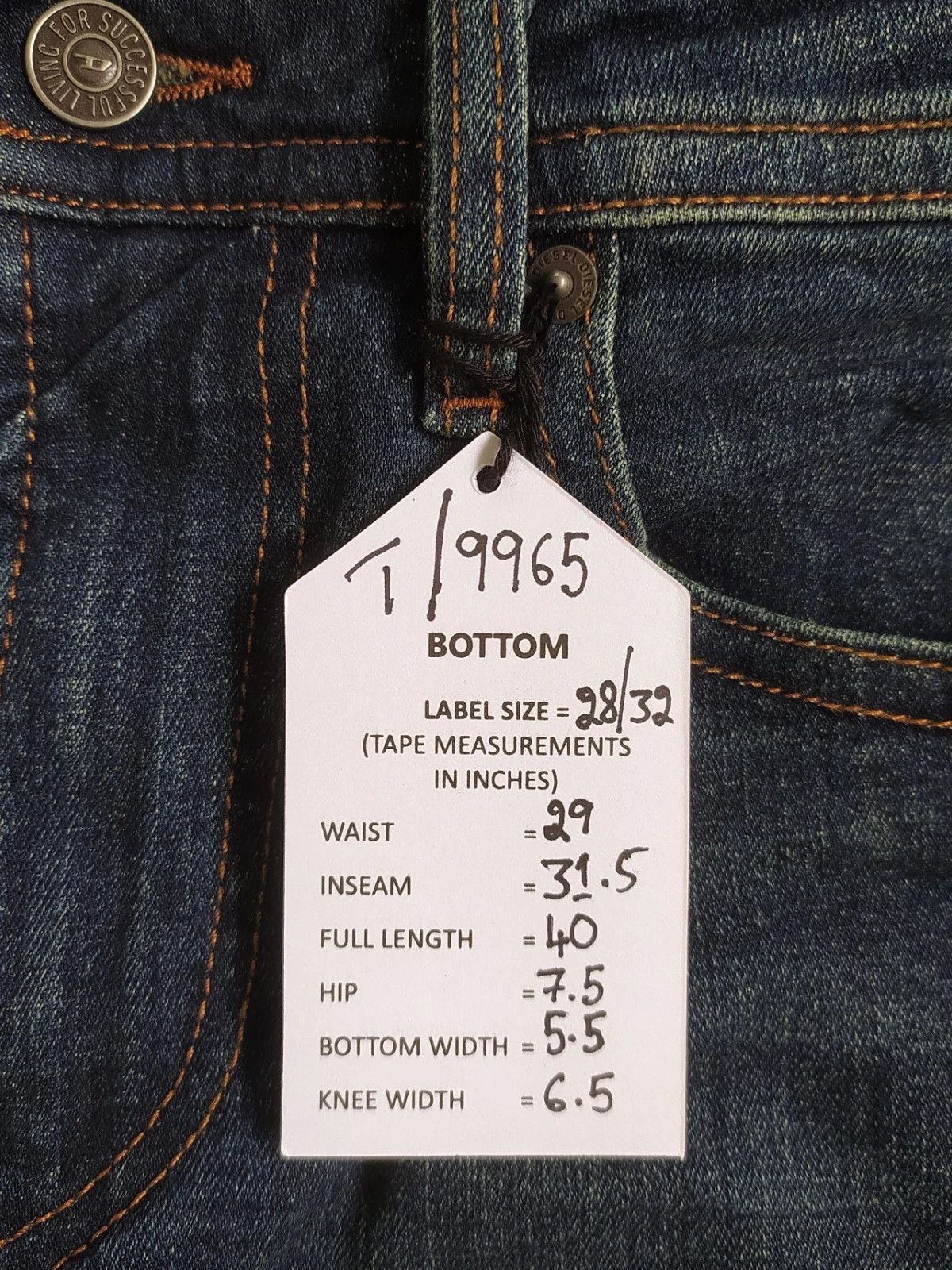 Diesel Diesel THOMMER-X-RM049 Men's Jean T 9965 Size US 28 / EU 44 - 10 Thumbnail