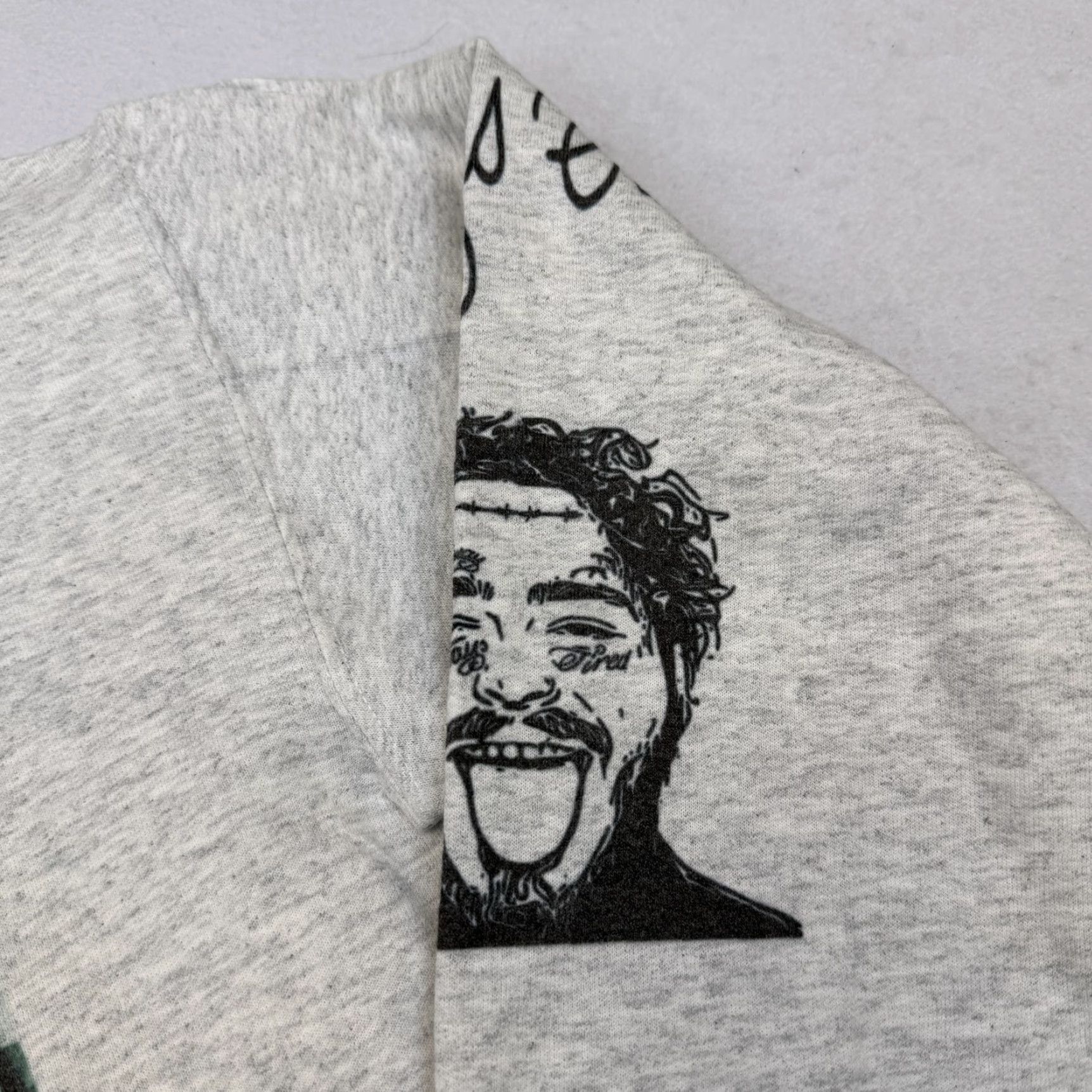 Jerzees Post Malone AOP Hoody Mens Small Posty Forever Graphic Band Street Jerzees Hoodie Mens S Gray Graphic Print Post Malone Theme Music Vintage No Size US S / EU 44-46 / 1 - 6 Thumbnail