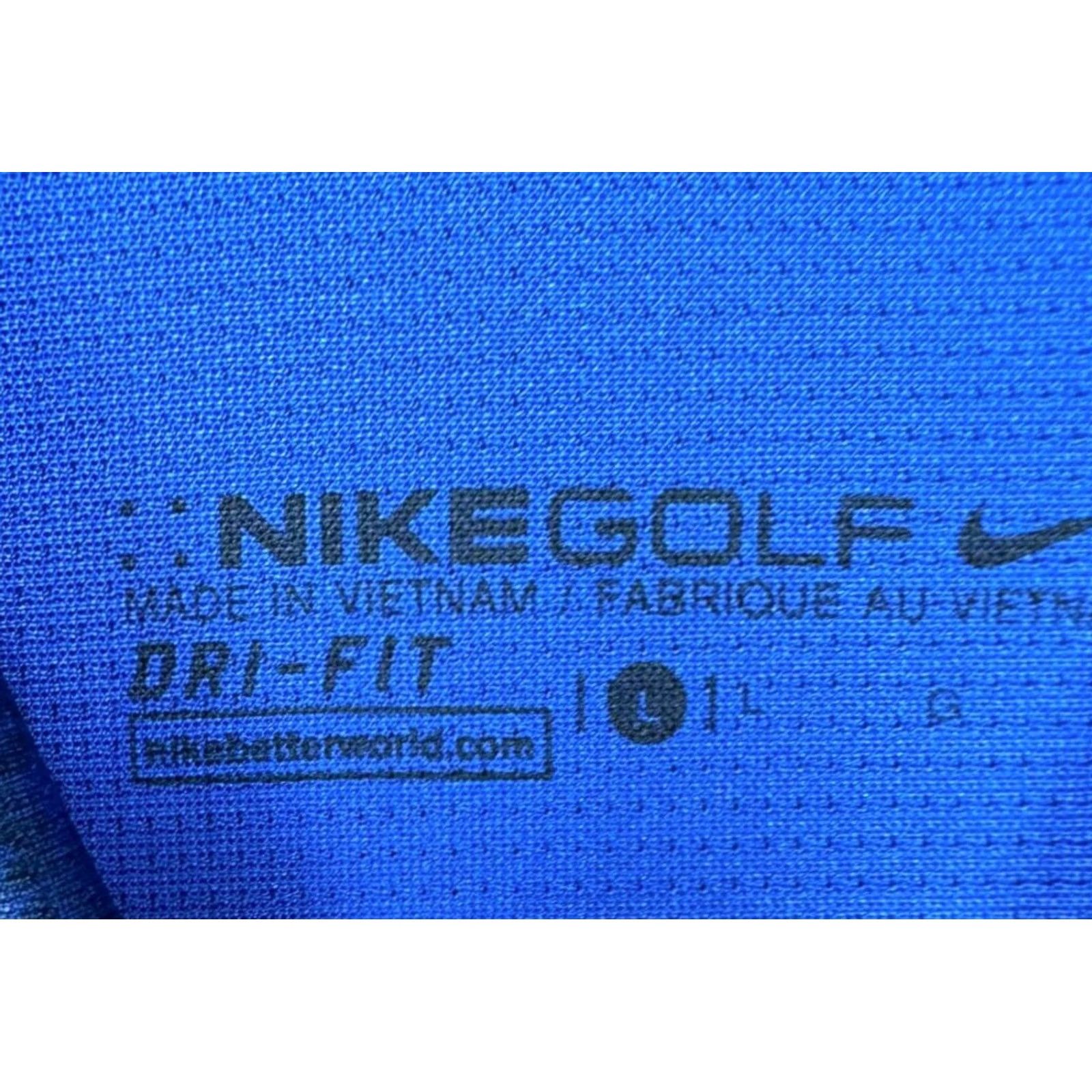 Nike Nike Golf Shirt Polo Athletic Swoosh Dri-Fit Blue Short Sleeve Mens Large XXL? (note: original size L) Size US L / EU 52-54 / 3 - 4 Thumbnail