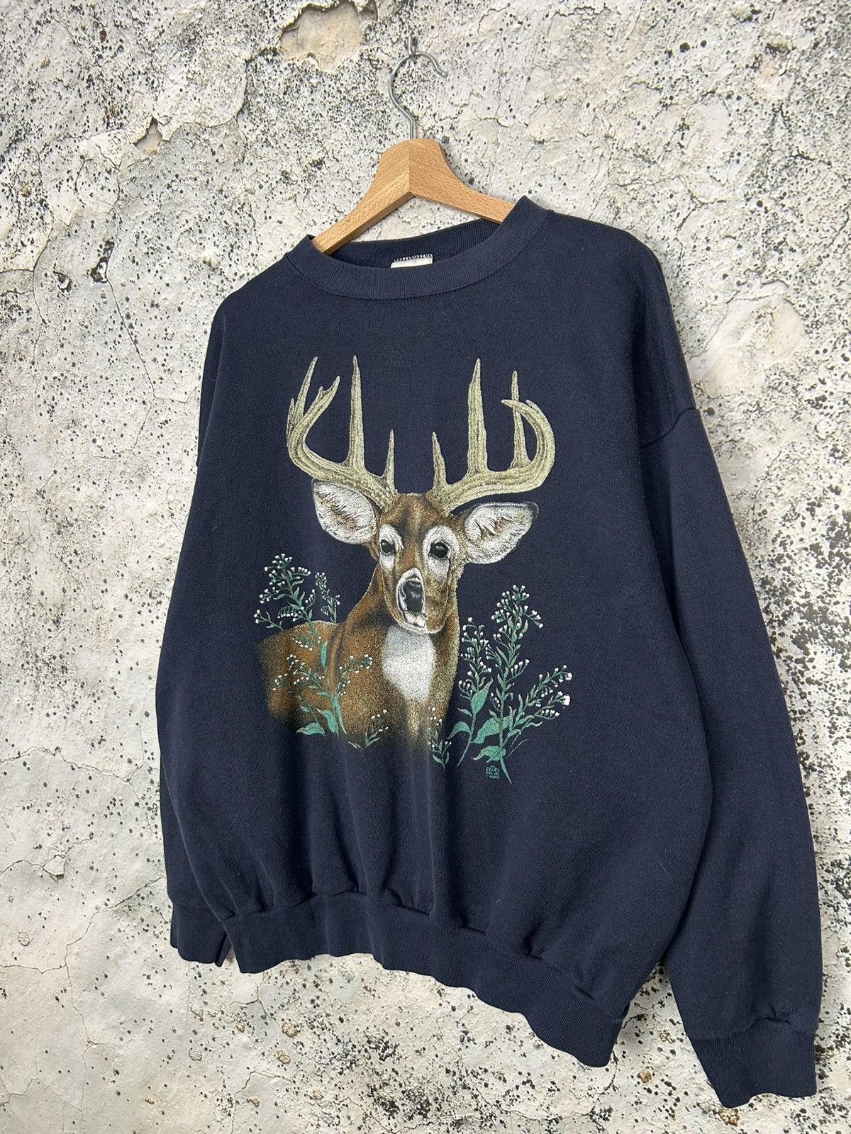 Vintage Vintage Deer Hunting Boxy Crewneck 90s Sweatshirt Size US XL / EU 56 / 4 - 2 Thumbnail