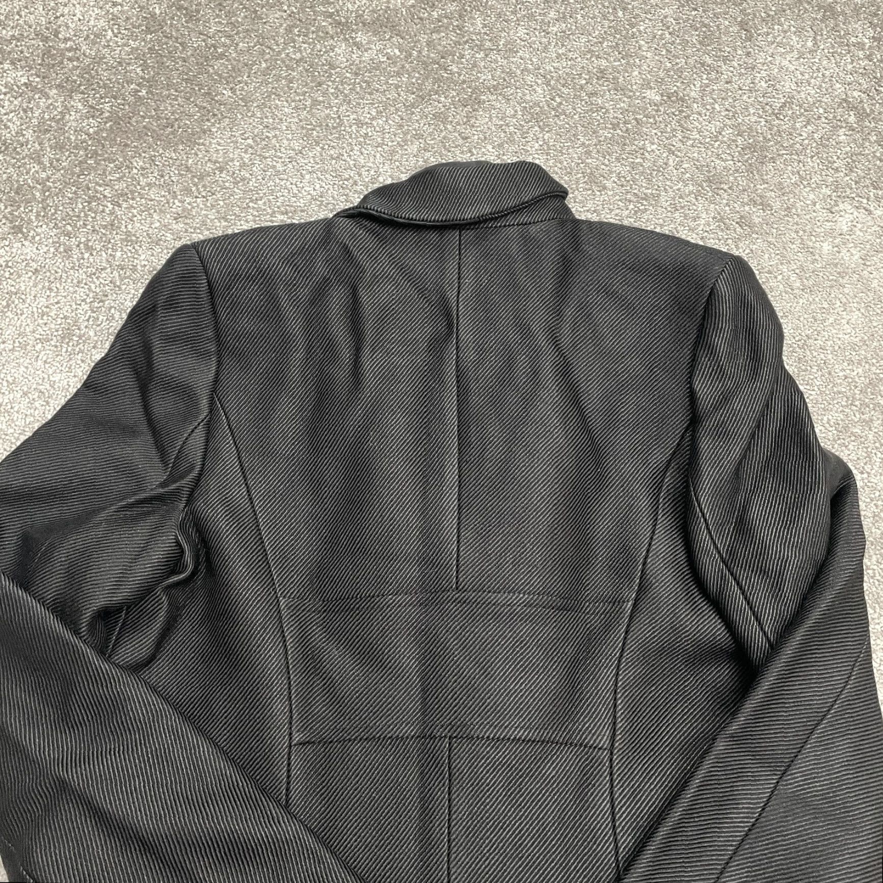 Vintage Noir Wool Blend Long Trench Coat Jacket Women US8 EU40 Black Pockets Vintage No Size M / US 6-8 / IT 42-44 - 4 Thumbnail