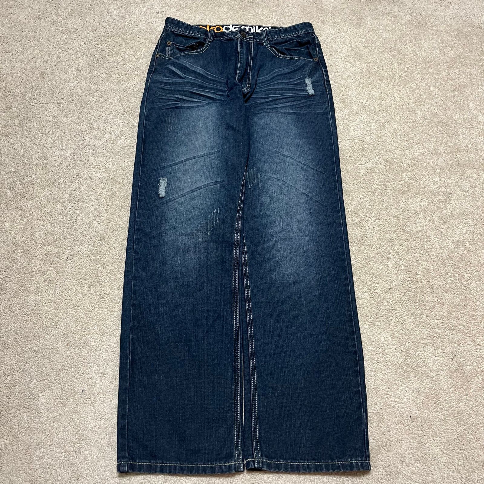 Akademiks Akademiks Y2K Baggy Skater Faded Dark Jeans 32Wx32L Size US 32 / EU 48 - 1 Thumbnail