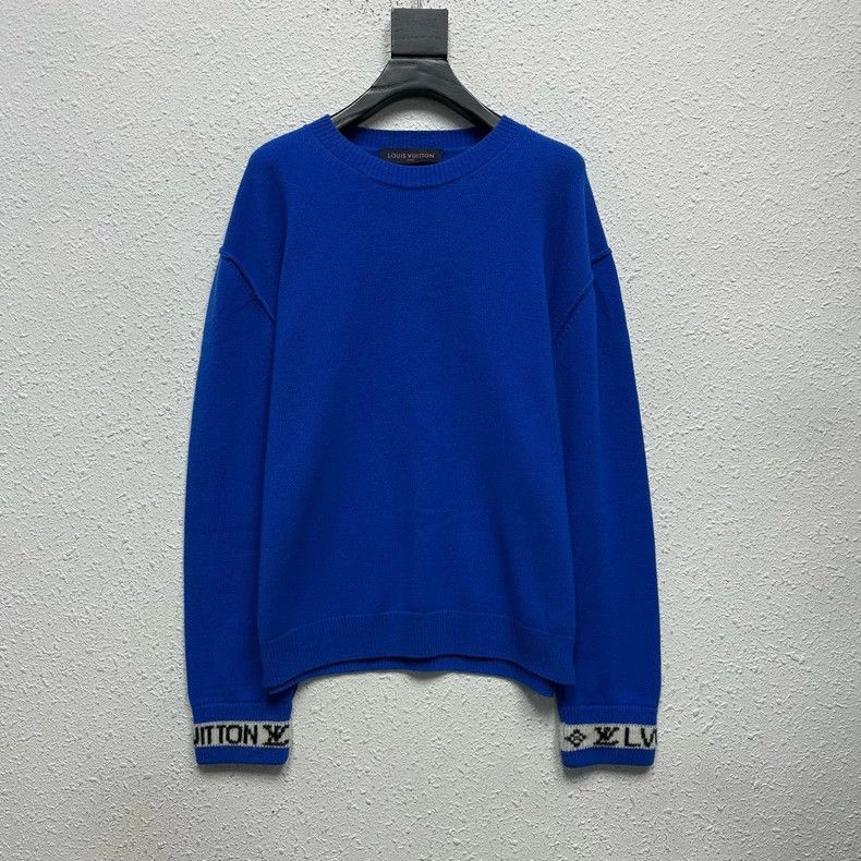 Louis Vuitton louis vuitton blue logo knit sweater-dmc Size US M / EU 48-50 / 2 - 1 Thumbnail