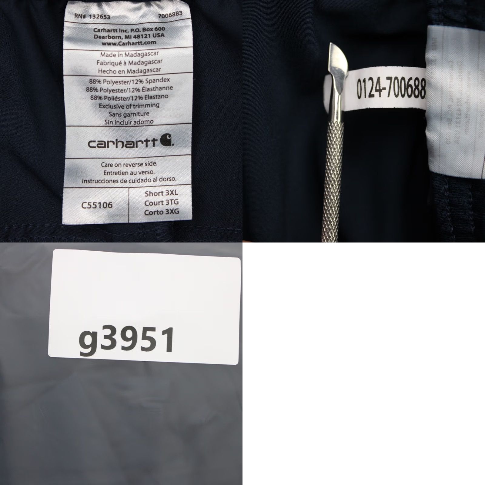 Carhartt Carhartt Pants Mens 3XL Blue Straight Leg Cargo Pocket 5-Pocket Design Workwear Casual Men Regular Size US 39 - 8 Thumbnail