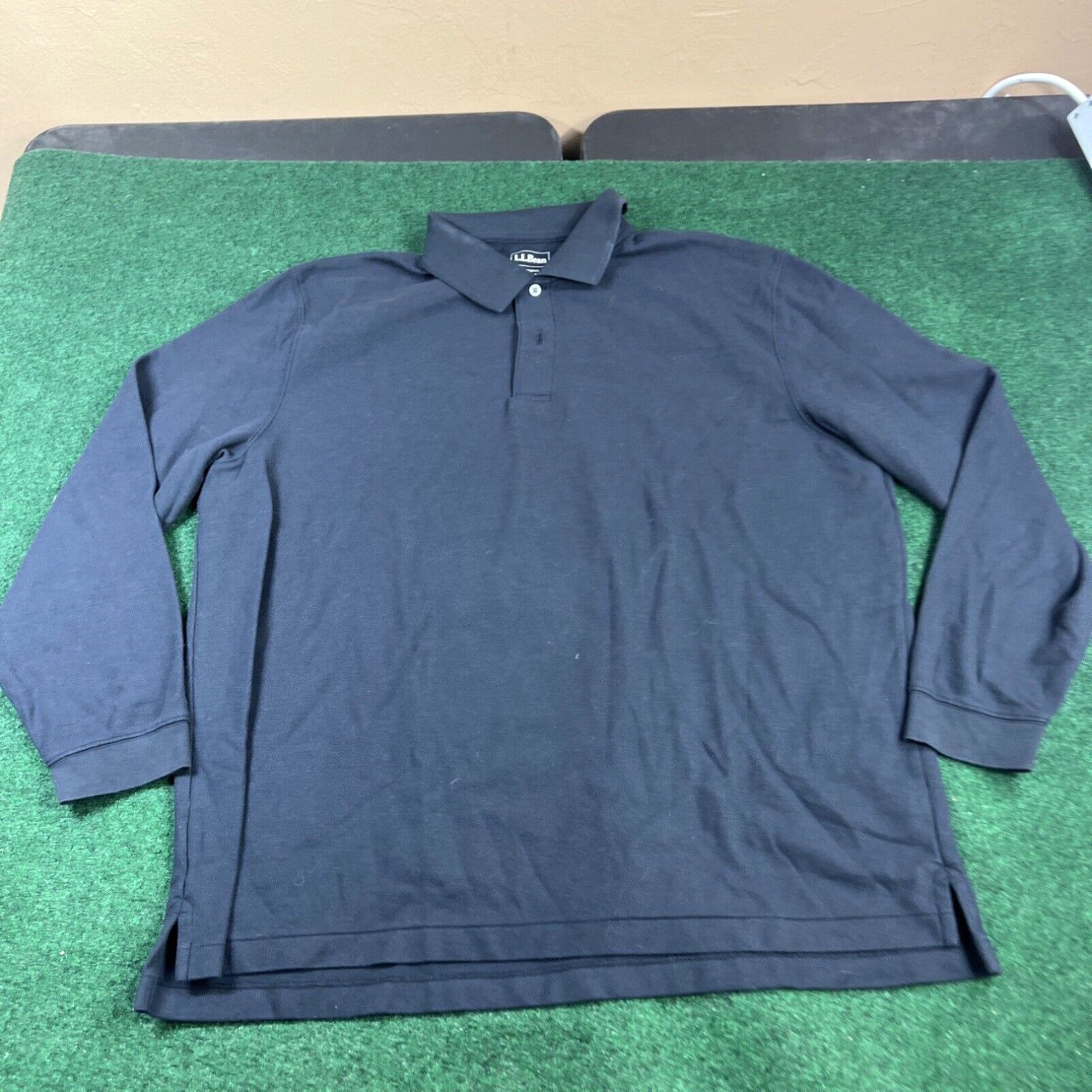 Vintage L.L. Bean Men's Polo, Long Sleeve, Traditional Fit,XL , Black Size US XL / EU 56 / 4 - 1 Thumbnail