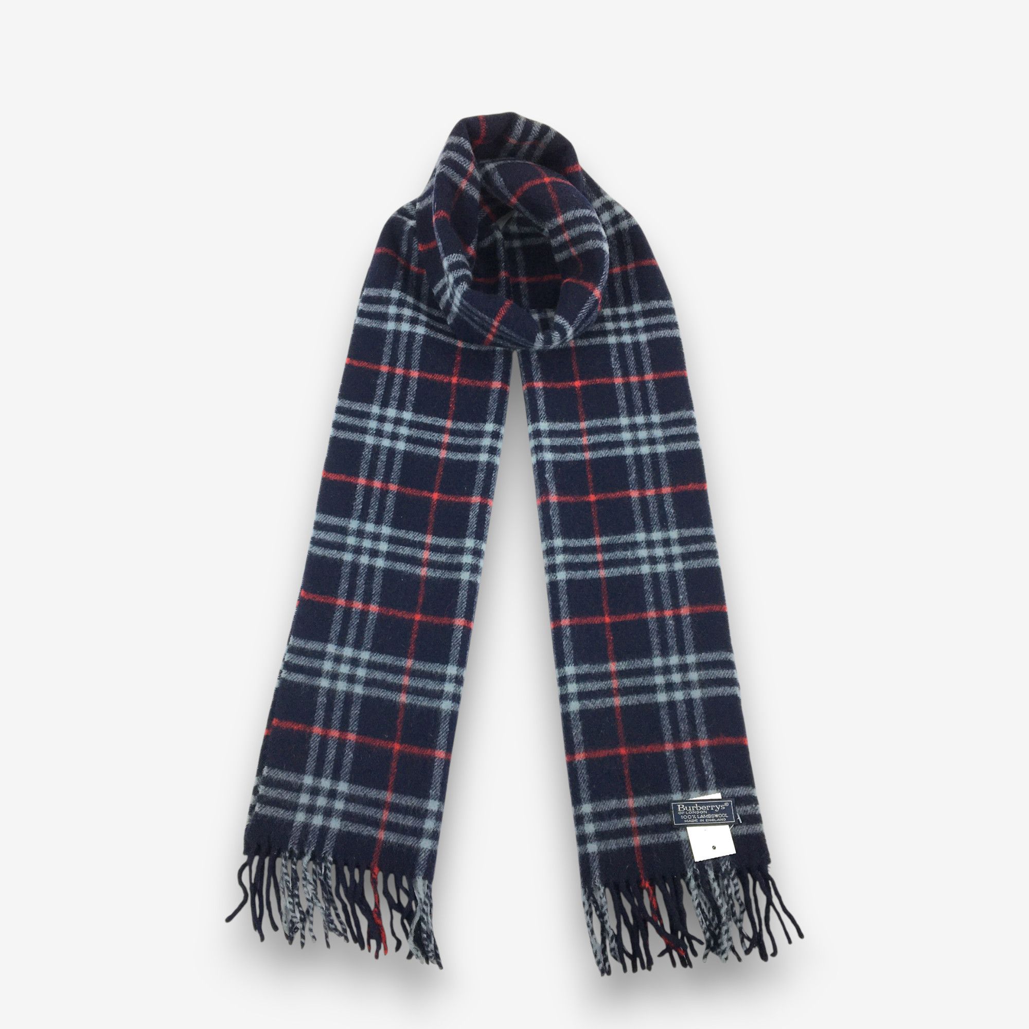 Burberry Vintage 90s Burberry Scarf Muffler Wool Cashmere Scarves Size ONE SIZE - 1 Thumbnail