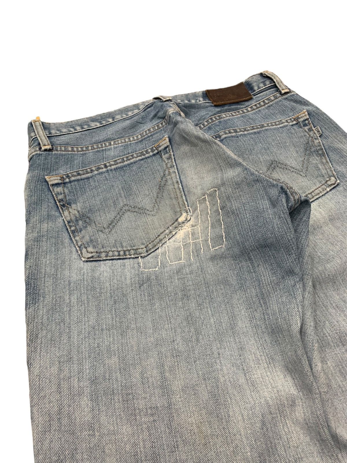 Edwin Edwin Distressed Reconstructed Sashiko Denim Pants (AC15) Size US 30 / EU 46 - 12 Thumbnail