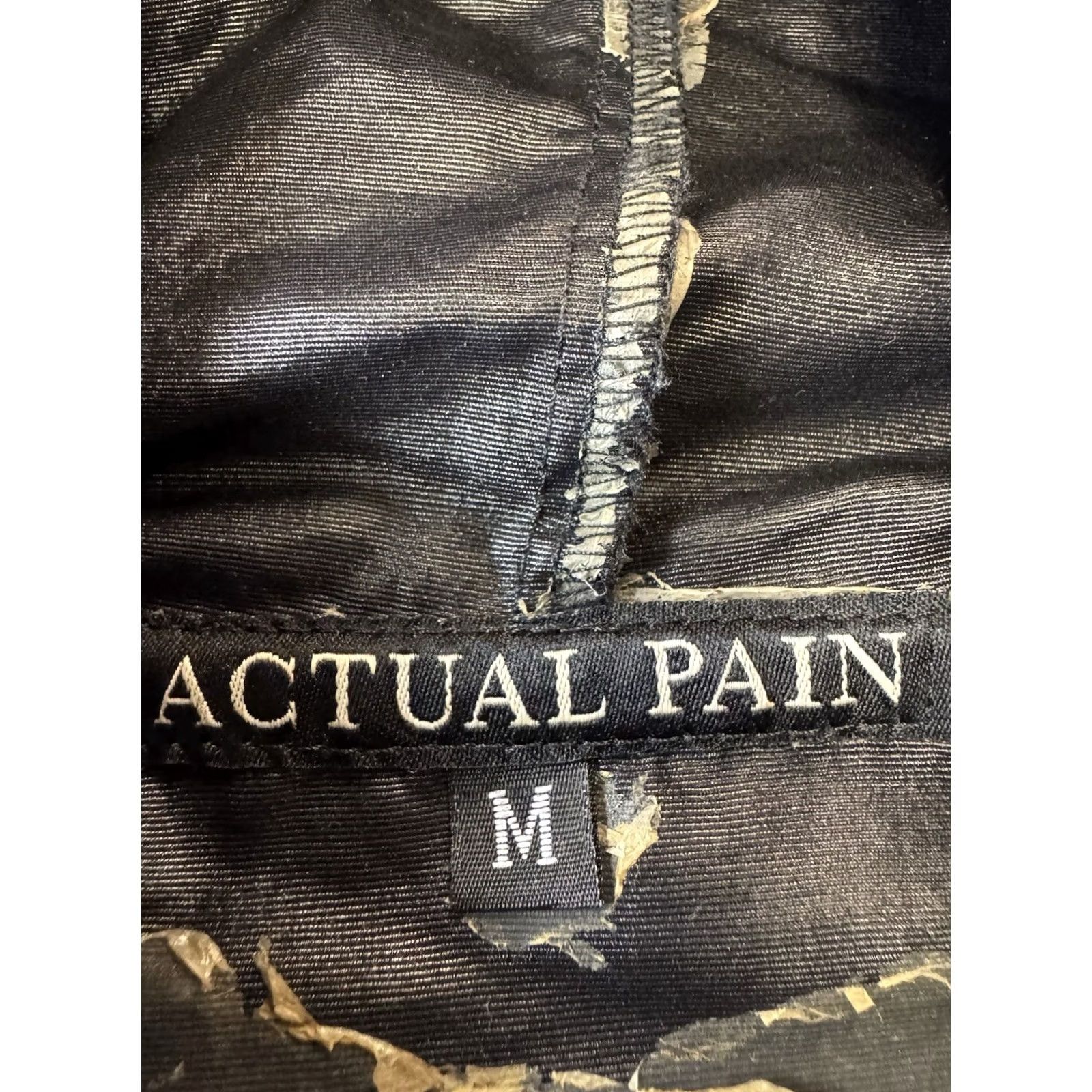 Paradise Actual Pain Jacket Hooded Button Paradise City California Men’s M Black Nylon Baseball City Mens Medium - READ Size US M / EU 48-50 / 2 - 3 Thumbnail