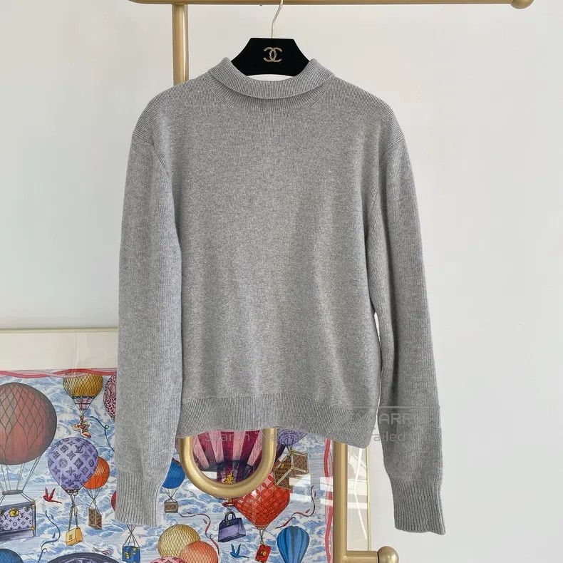 Fendi Gray wool knitted top