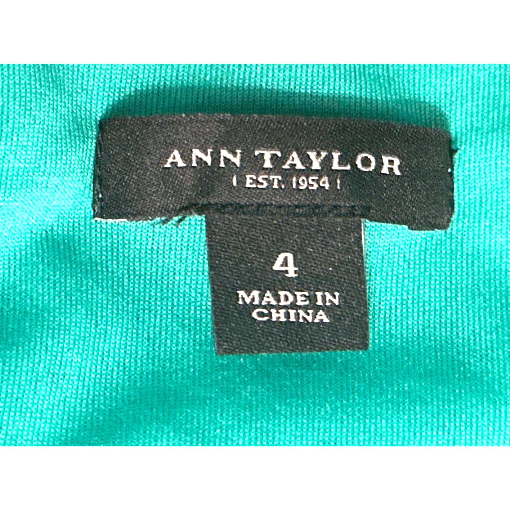 Ann Taylor Ann Taylor Size 4 Turquoise Lace Peplum Blouse Chic Romantic Size S / US 4 / IT 40 - 9 Thumbnail
