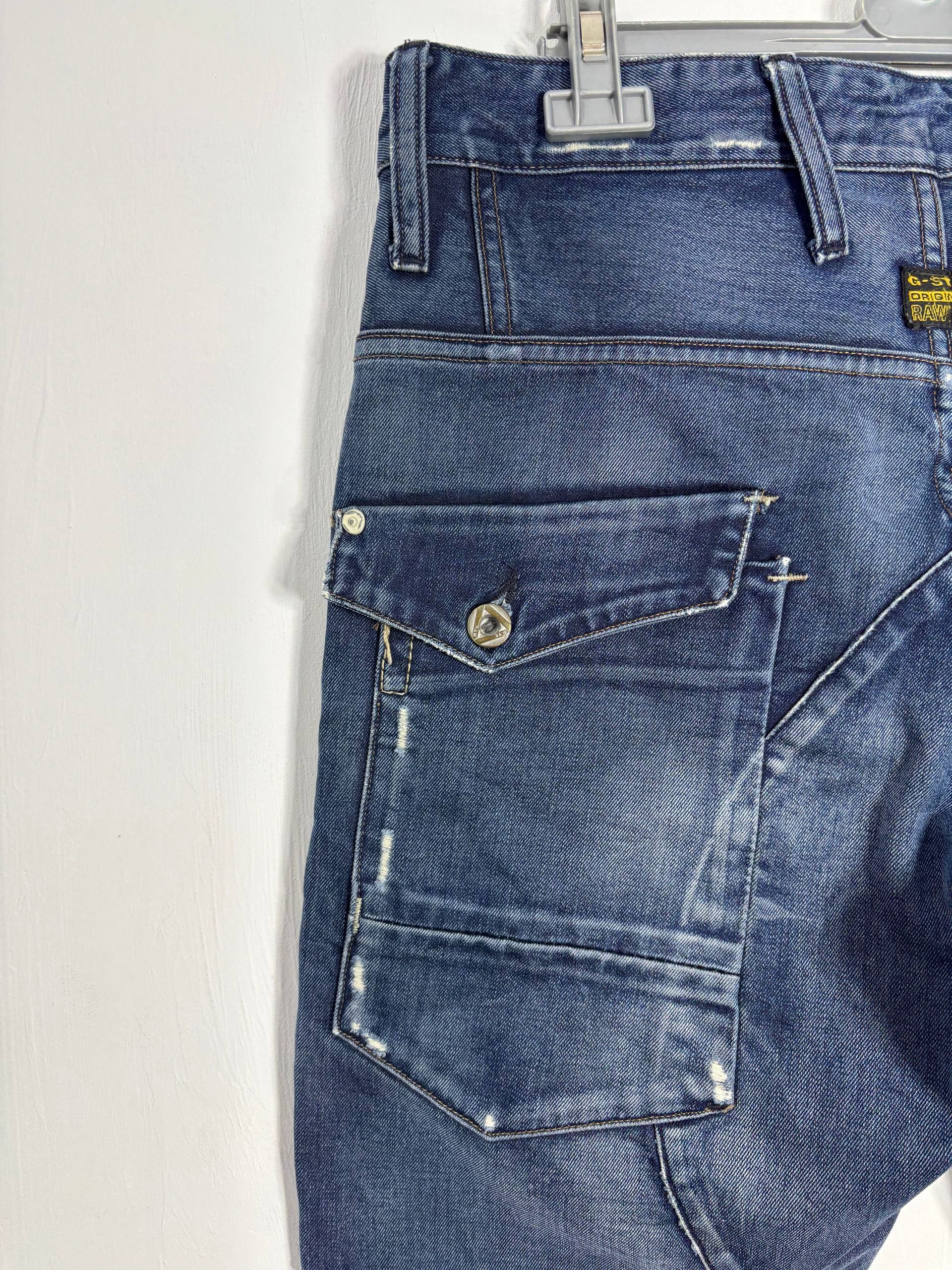 G-Star G-Star Raw Biker Cropped Y2K Bermuda Denim Shorts Size US 31 - 9 Thumbnail