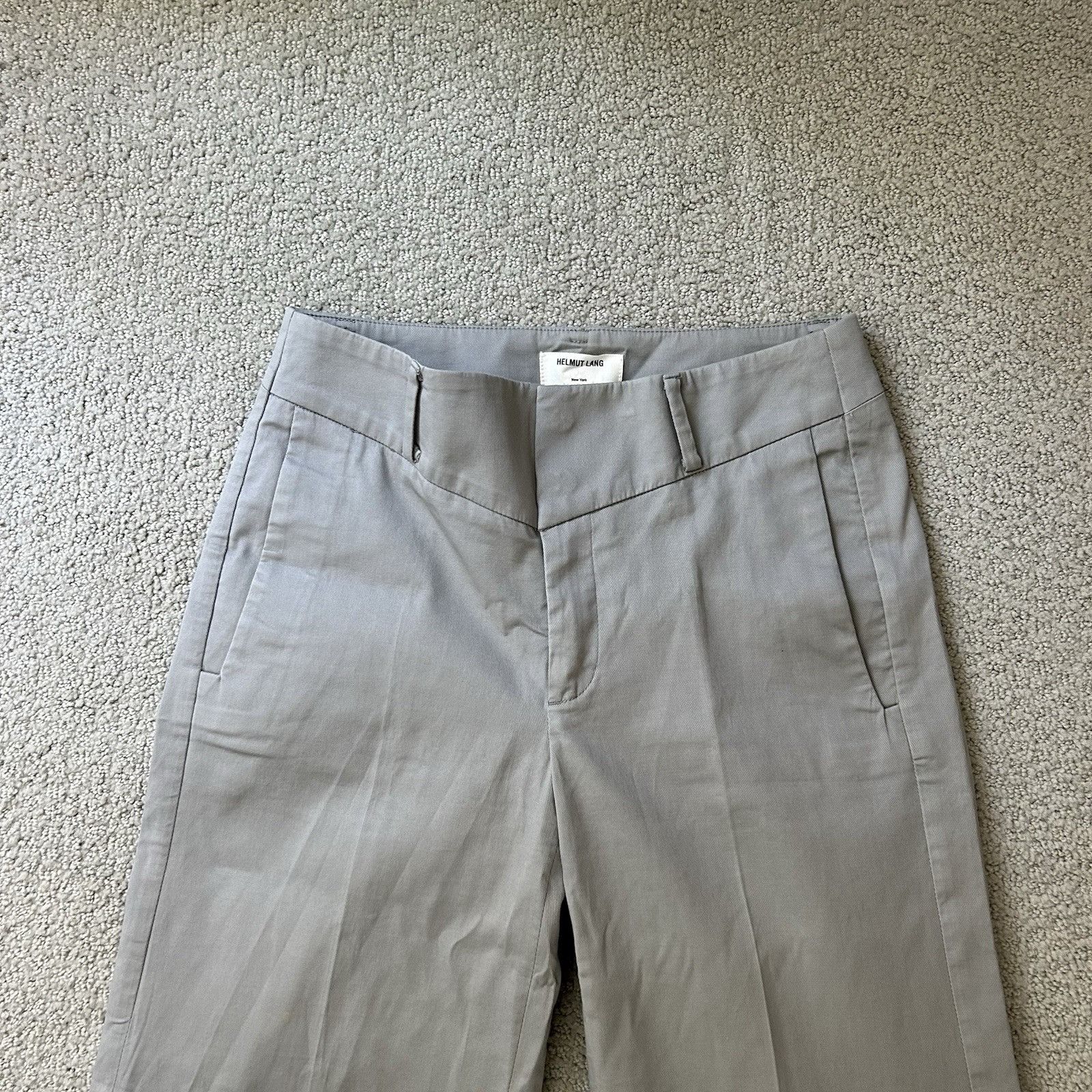Helmut Lang HELMUT LANG Womens Pants Pull On Cotton Gray Trouser High-Ri Size 25" / US 0 / IT 36 - 2 Thumbnail