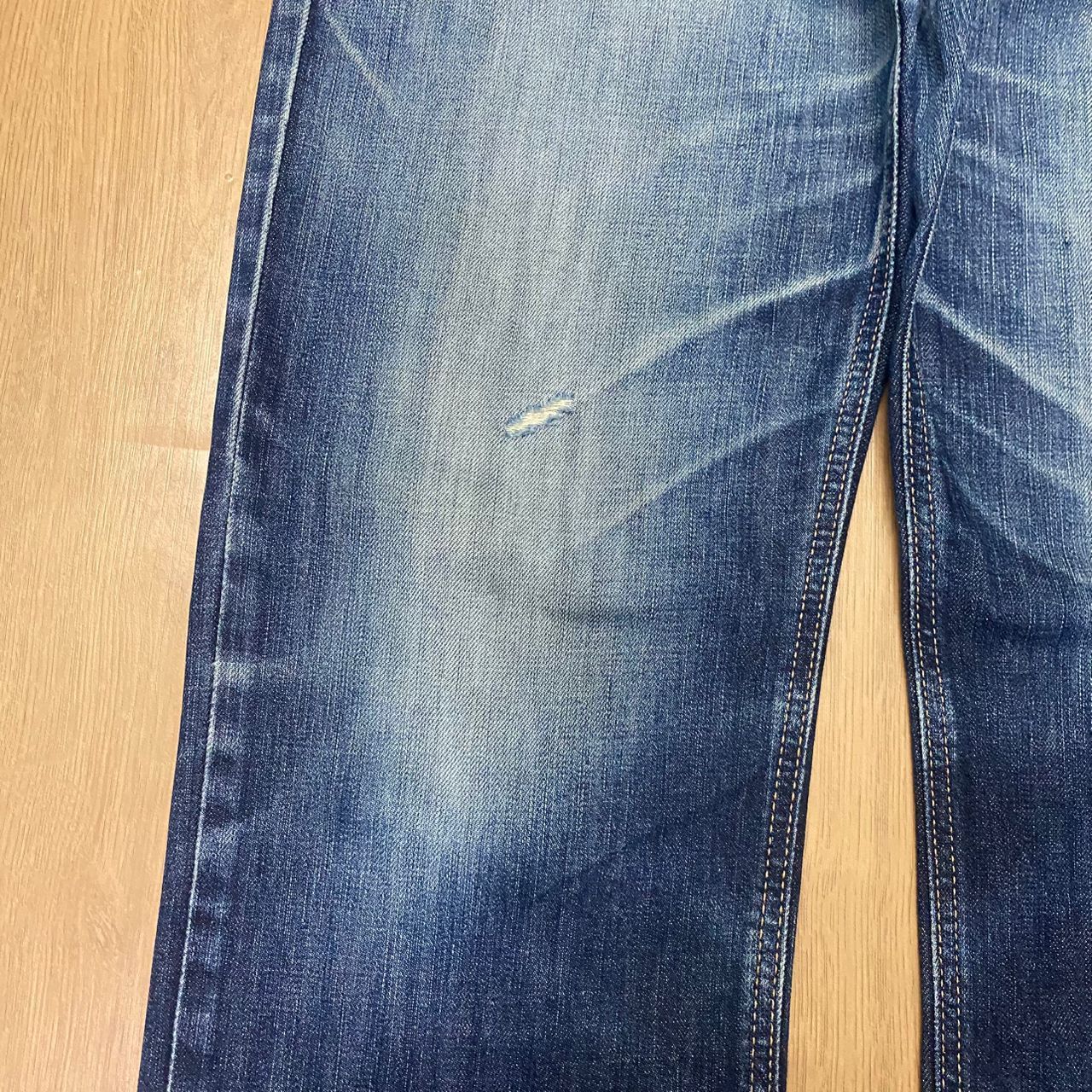 Edwin Vintage Edwin Blue Trip Distressed Denim Size US 31 - 12 Thumbnail