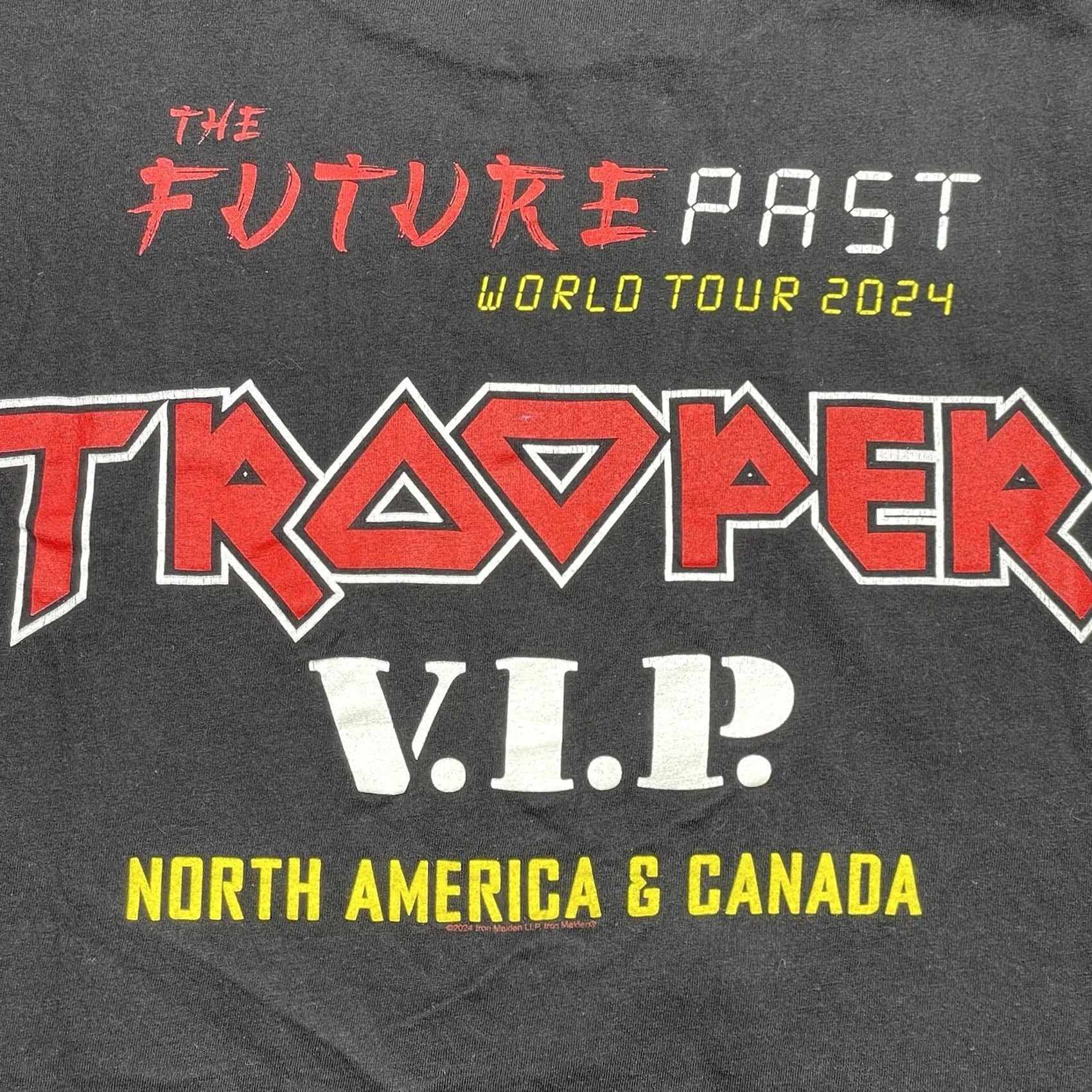 Gildan Iron Maiden TROOPER VIP 2024 T-shirt North America Men XL Black Gildan Softstyle Short Sleeve Crew Neck Cotton Rock Music T-Shirt Size US XL / EU 56 / 4 - 6 Thumbnail