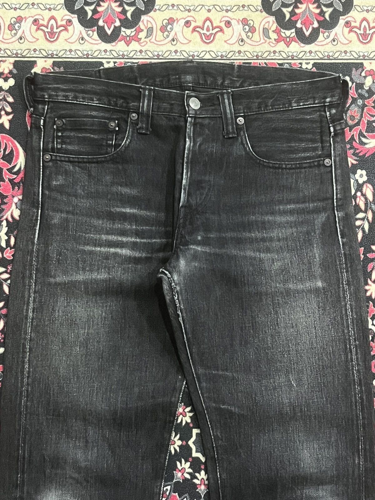 Full Count & Co. Vintage Japan Full Count & Co Black Faded Selvedge Jeans Size US 30 / EU 46 - 4 Thumbnail
