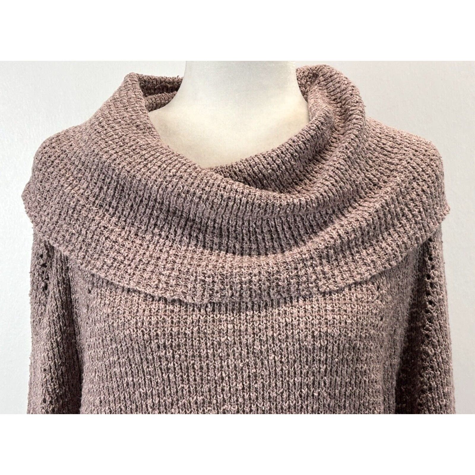 Free People Women's Free People Oversized Sweater Pink Mauve Knit Cowl Neck Pullover Small Size S / US 4 / IT 40 - 5 Thumbnail